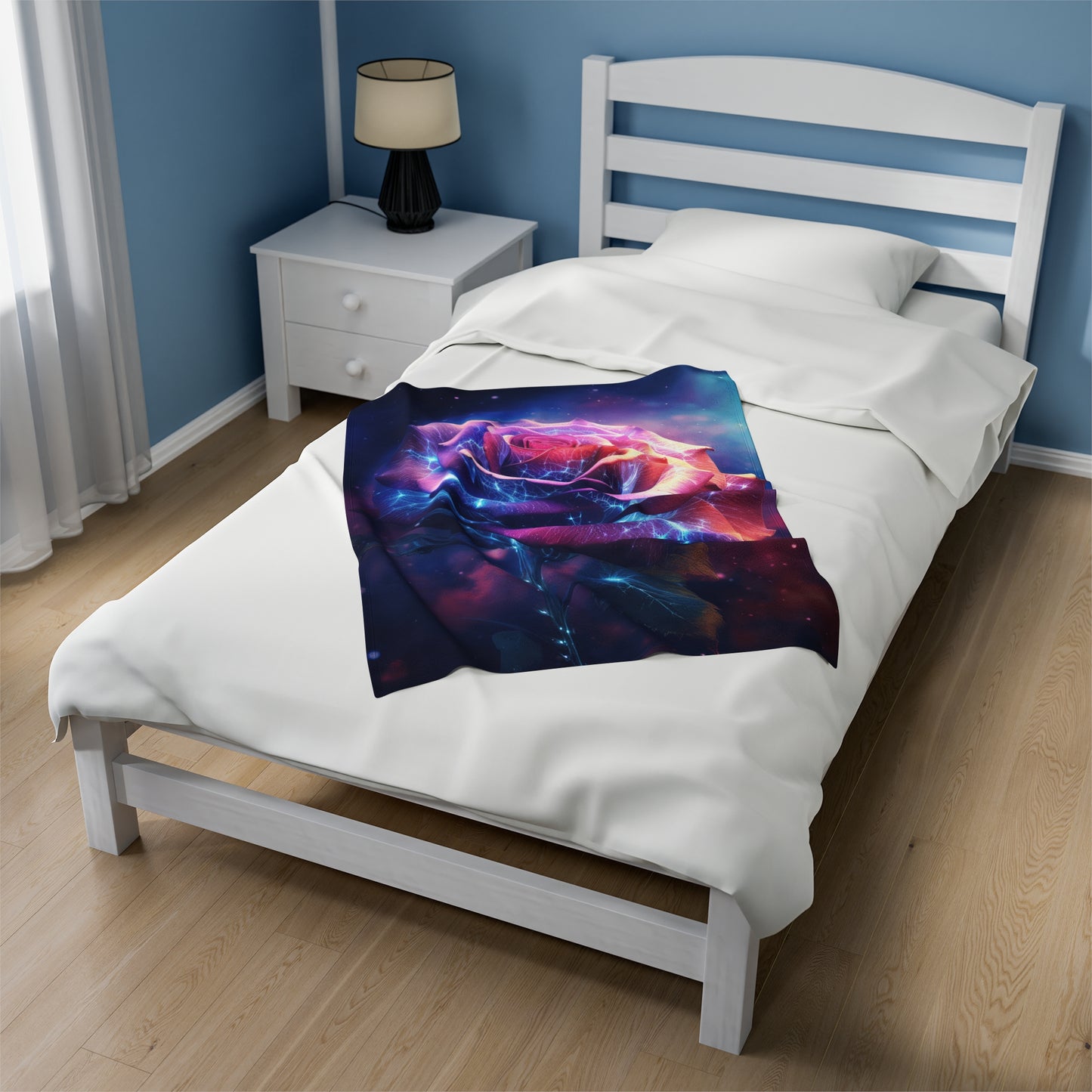 Space Flower 5 Velveteen Plush Blanket