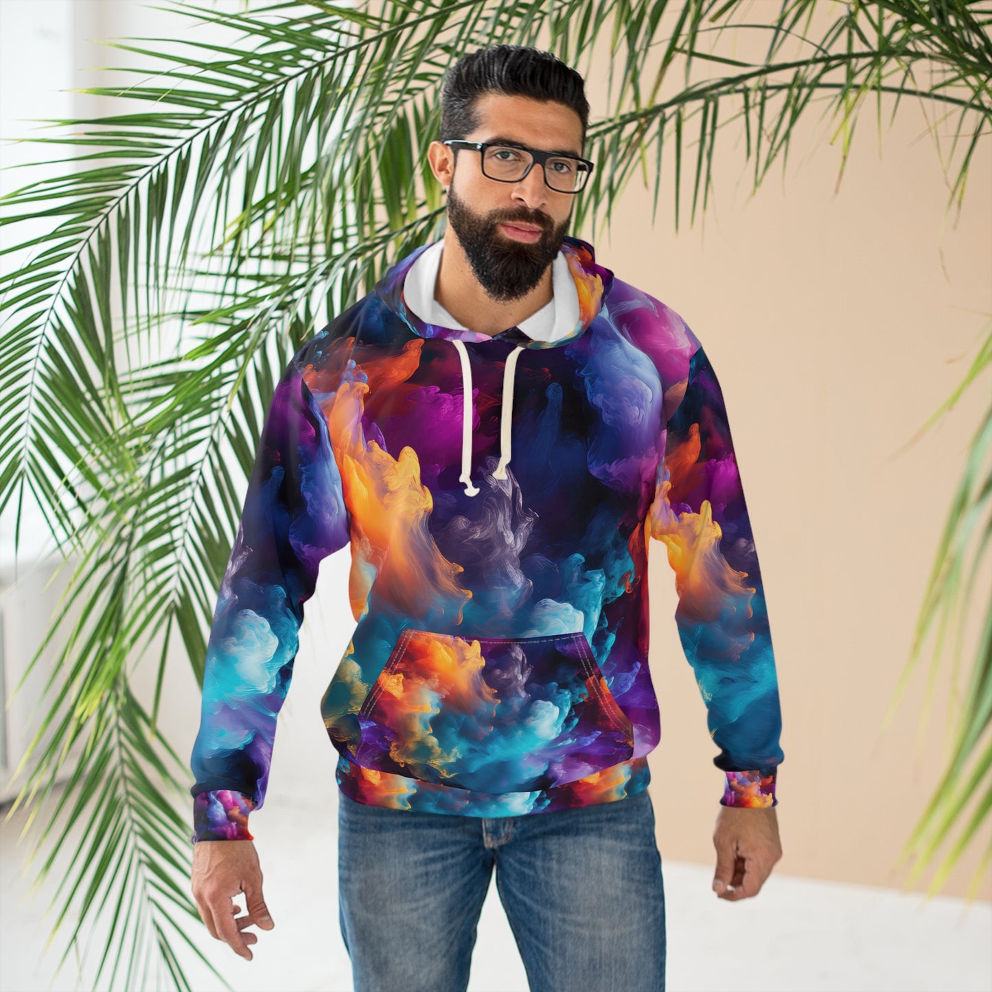 Rainbow Clouds 4 Unisex Pullover Hoodie (AOP)