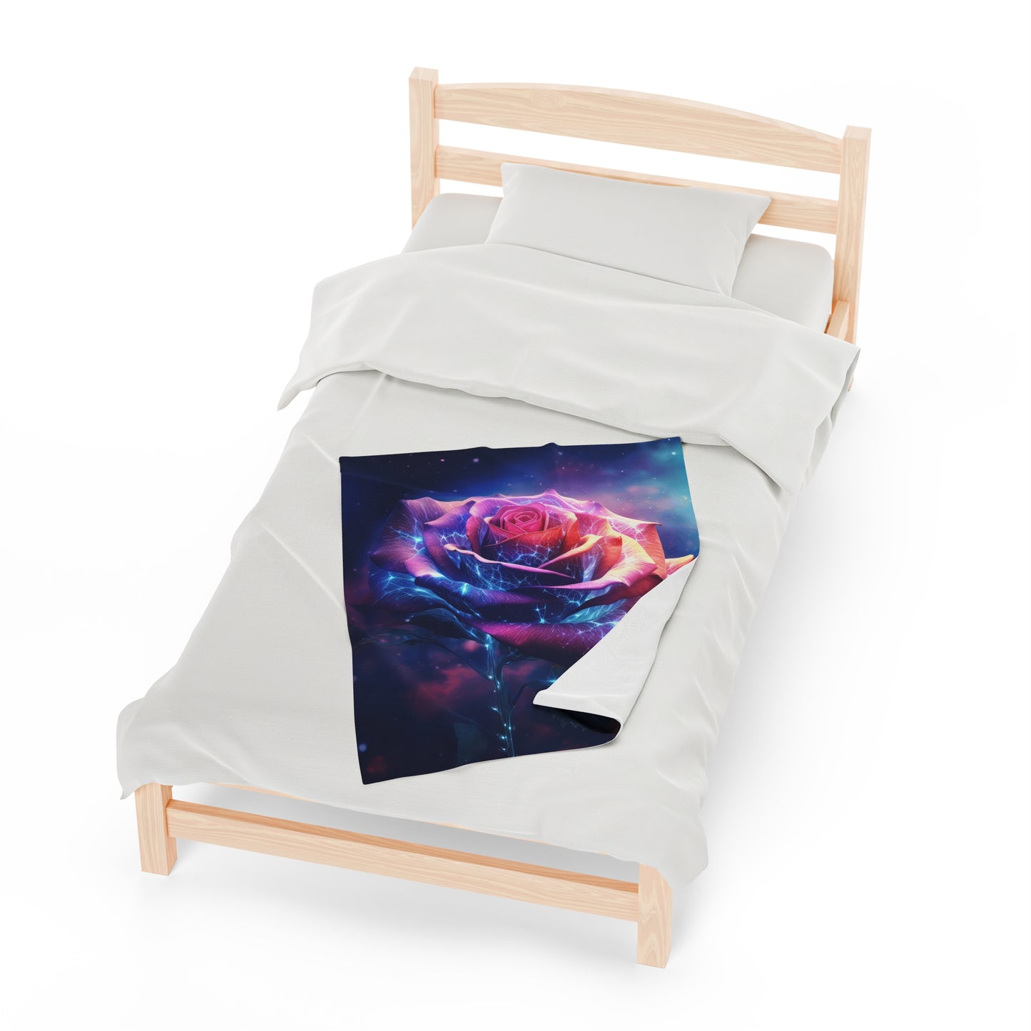 Space Flower 5 Velveteen Plush Blanket