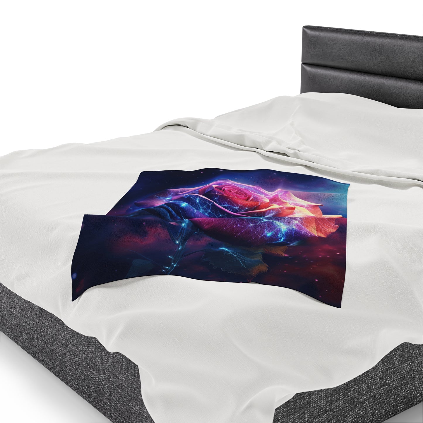 Space Flower 5 Velveteen Plush Blanket