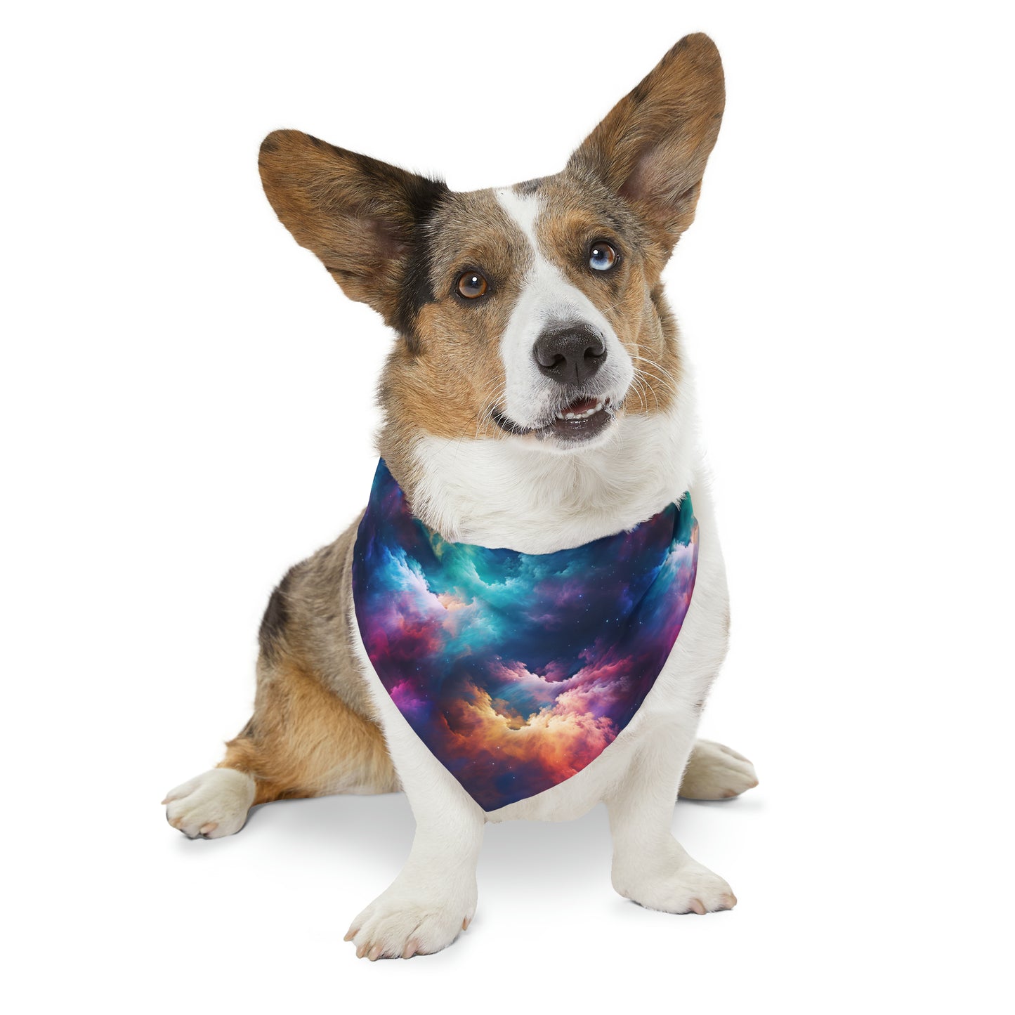 Rainbow Clouds 5 Pet Bandana Collar