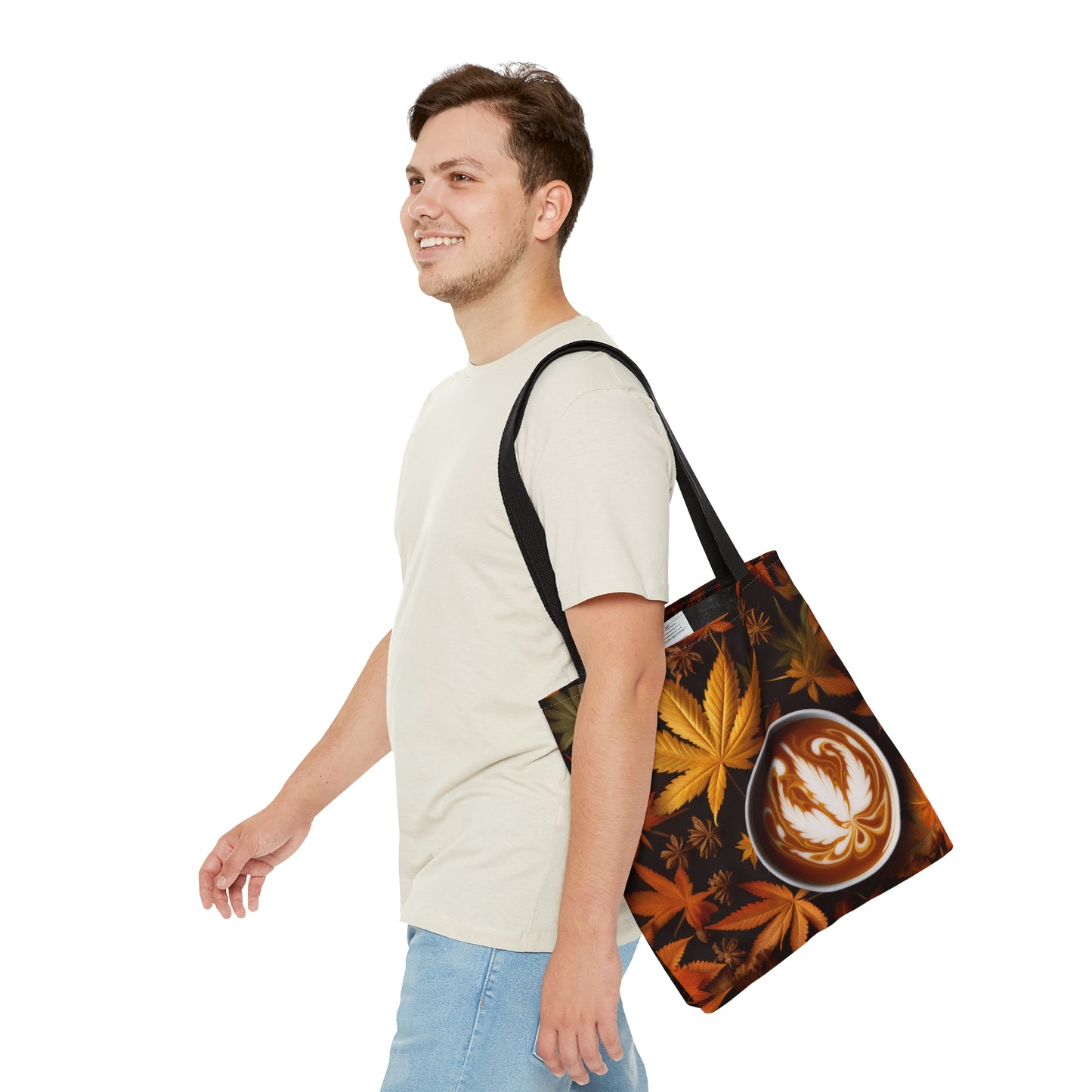 Pot Leaf Fall Colors Coffee 2 Tote Bag (AOP)