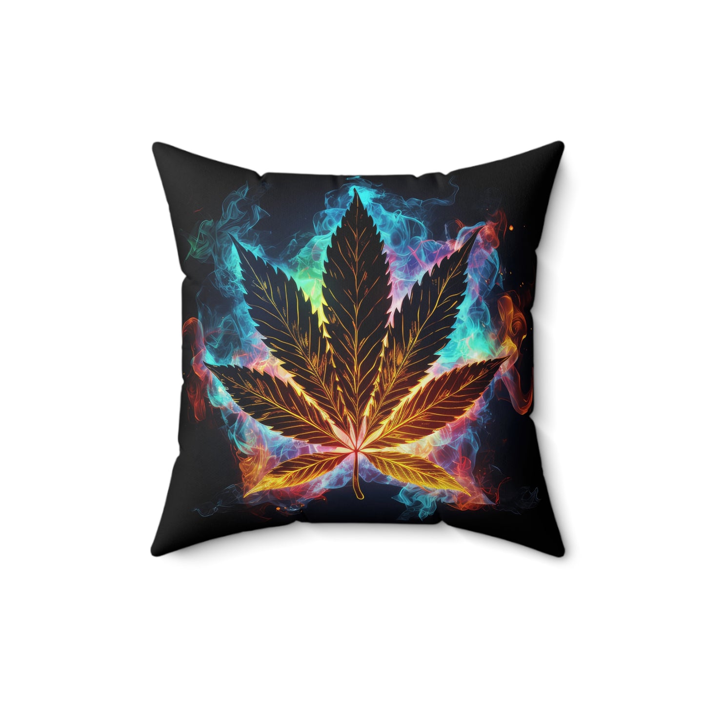 Pot Leaf 7 Spun Polyester Square Pillow