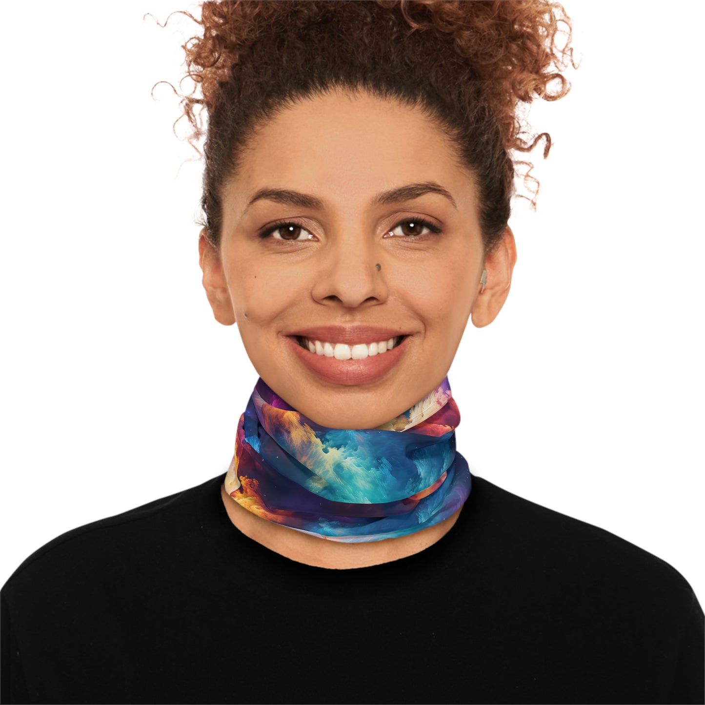 Rainbow Clouds 5 Lightweight Neck Gaiter