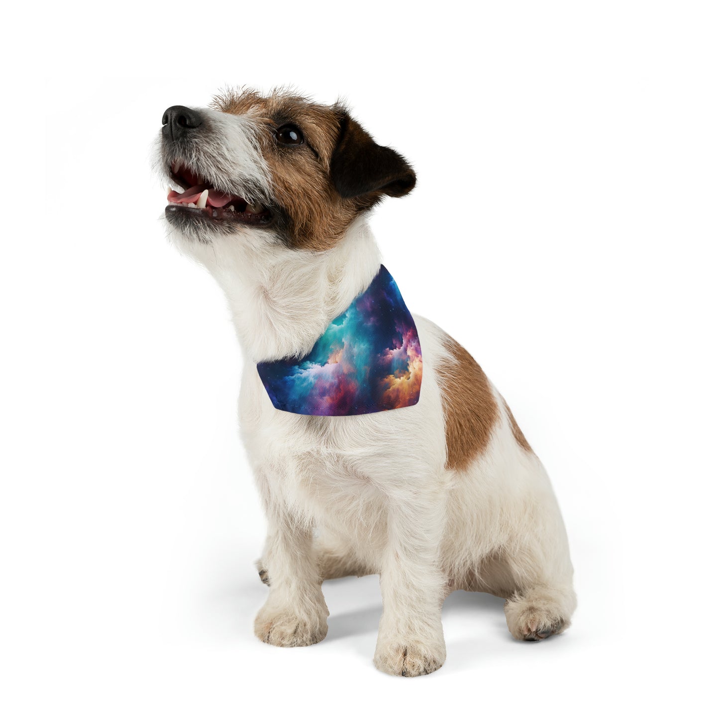 Rainbow Clouds 5 Pet Bandana Collar