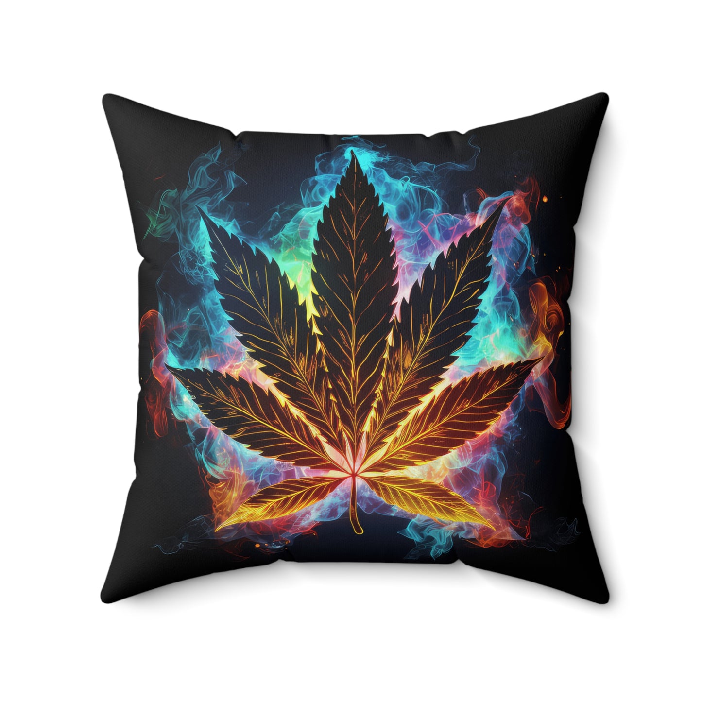 Pot Leaf 7 Spun Polyester Square Pillow