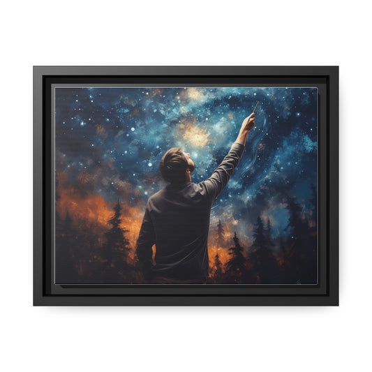 Painting The Sky 3 Matte Canvas, Black Frame