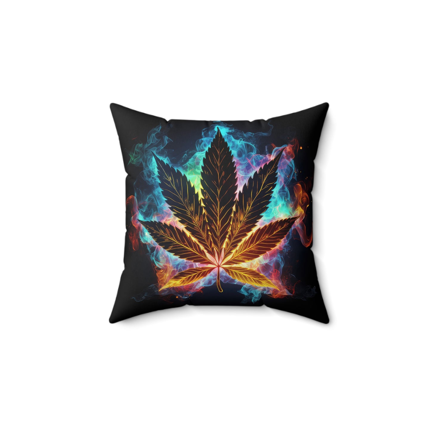 Pot Leaf 7 Spun Polyester Square Pillow