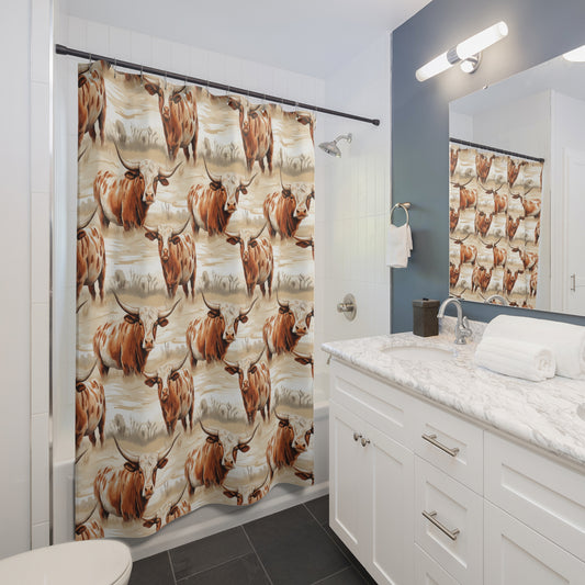 Texas Longhorn 1 Shower Curtains