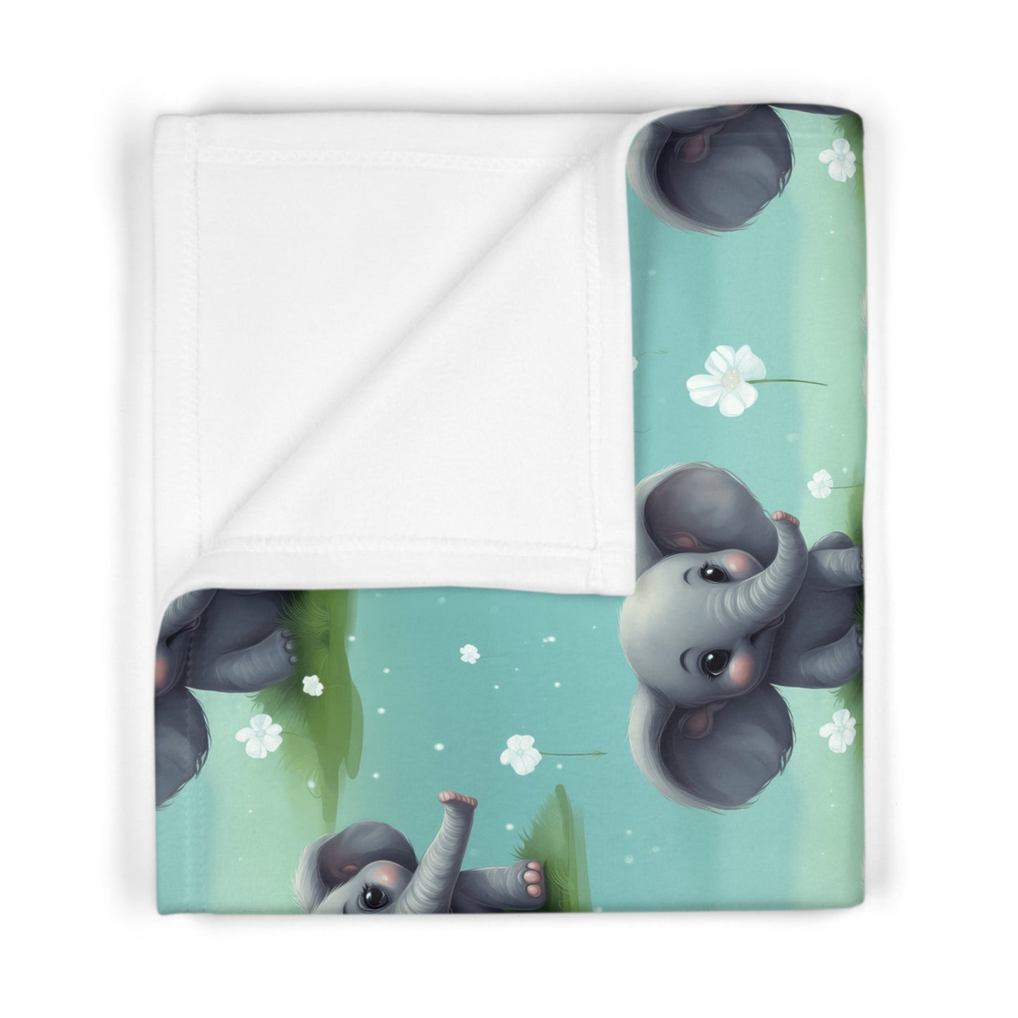 Cute Elephant 1 Soft Fleece Baby Blanket