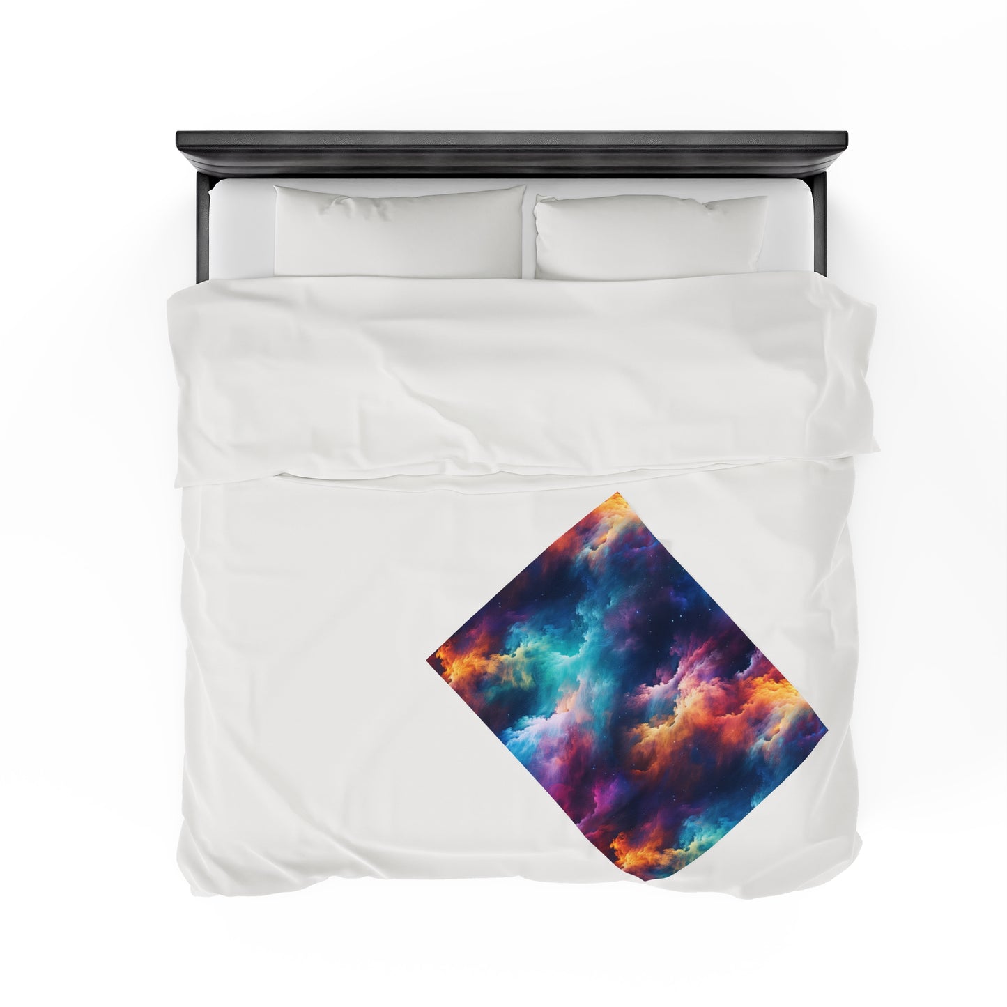 Rainbow Clouds 5 Velveteen Plush Blanket