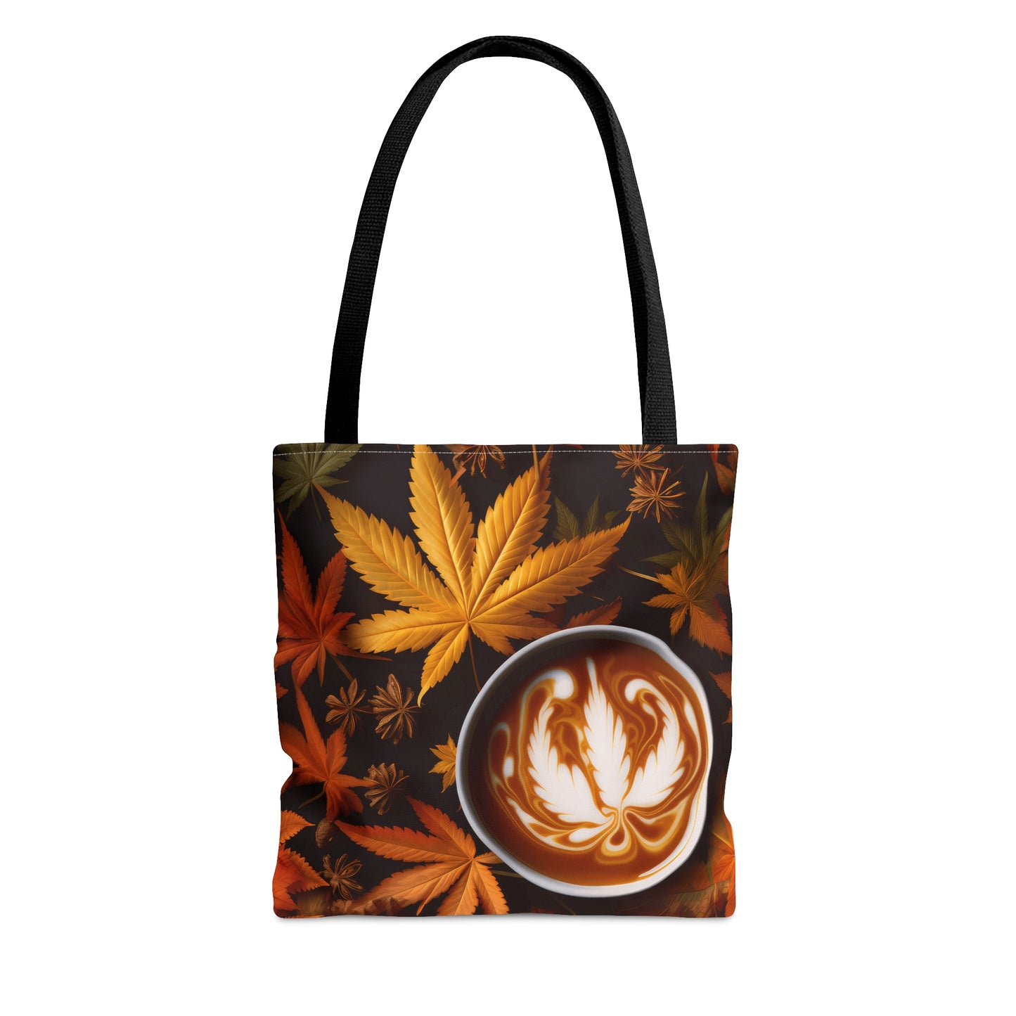 Pot Leaf Fall Colors Coffee 2 Tote Bag (AOP)