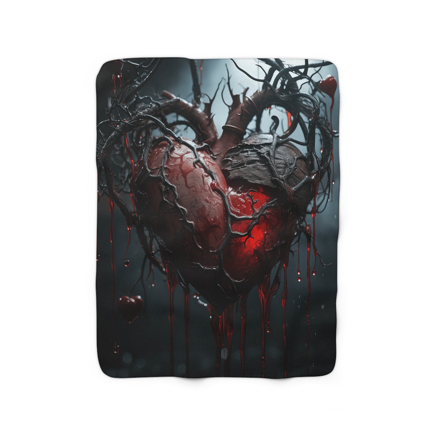 Bleeding Heart 1 Sherpa Fleece Blanket