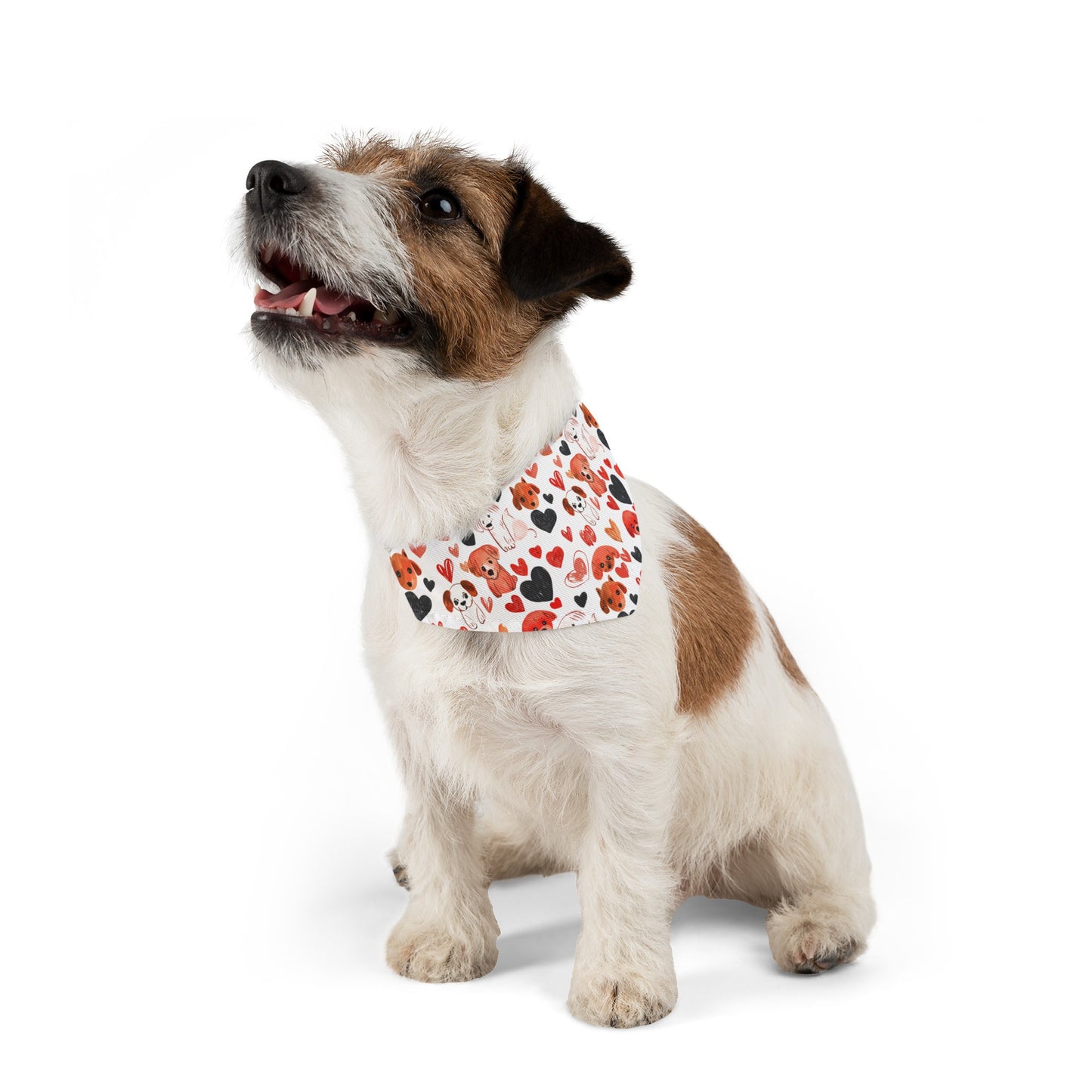 Puppies & Hearts 2 Pet Bandana Collar