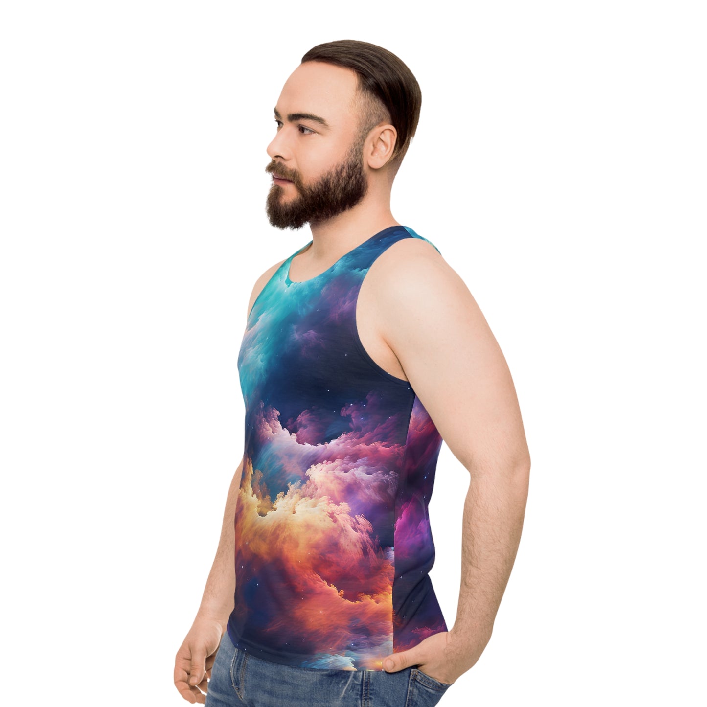 Rainbow Clouds 5 Unisex Tank Top (AOP)