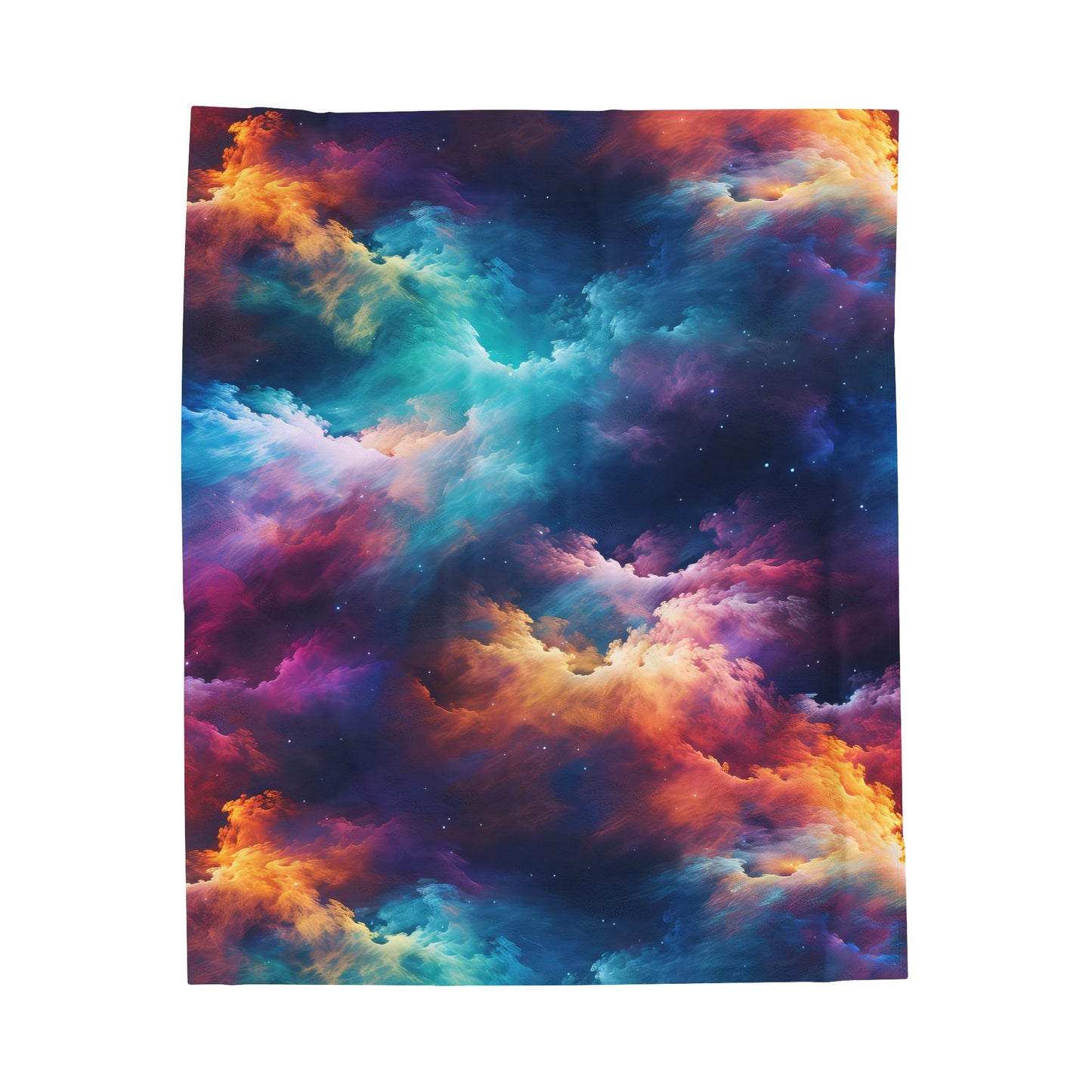 Rainbow Clouds 5 Velveteen Plush Blanket