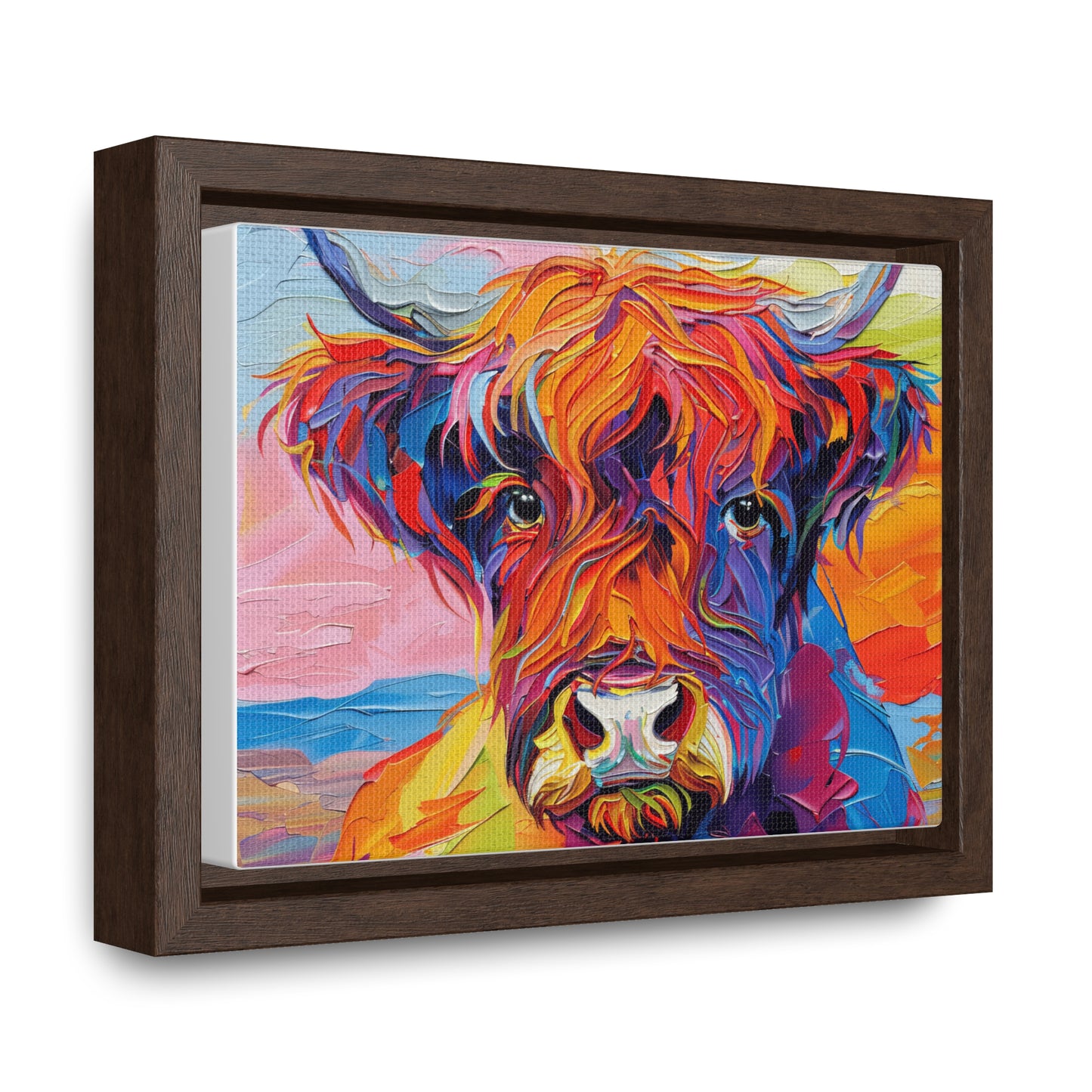 Highland Cow 3 Gallery Canvas Wraps, Horizontal Frame