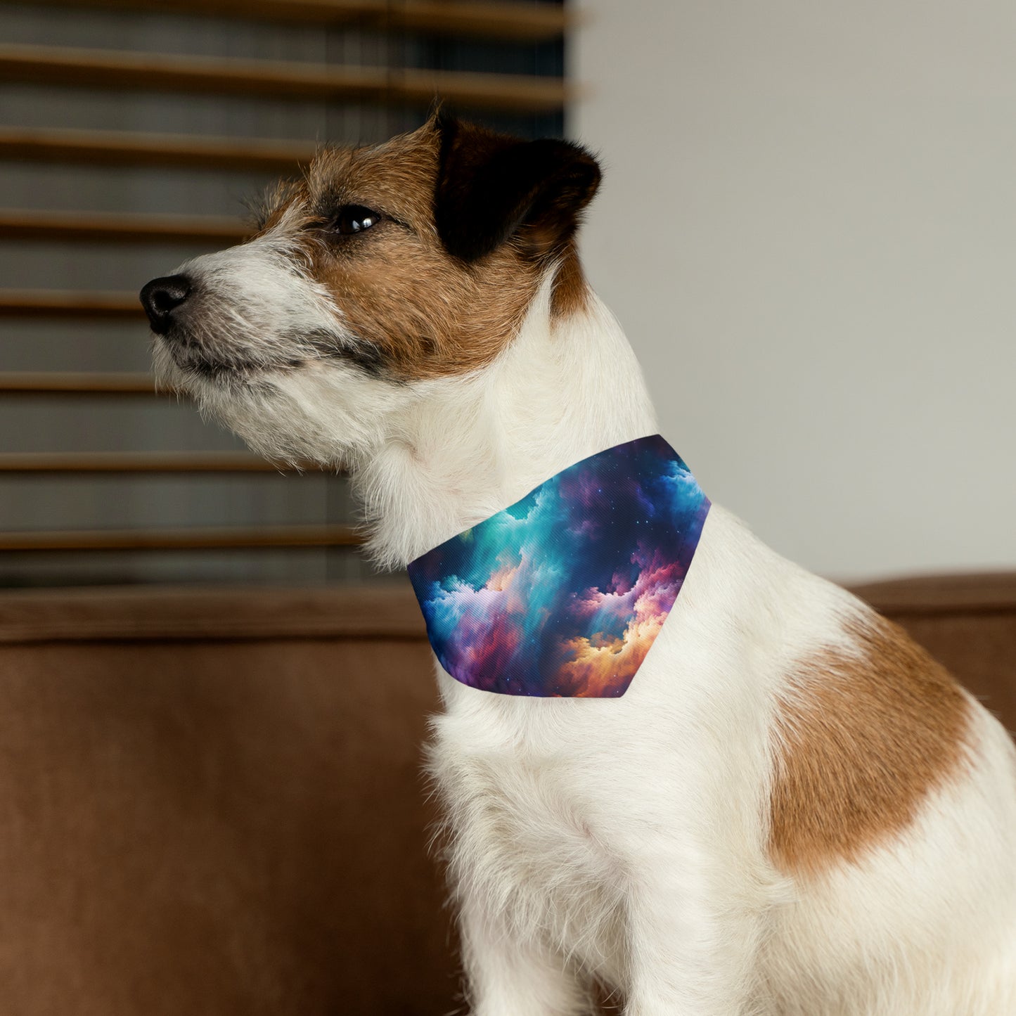 Rainbow Clouds 5 Pet Bandana Collar