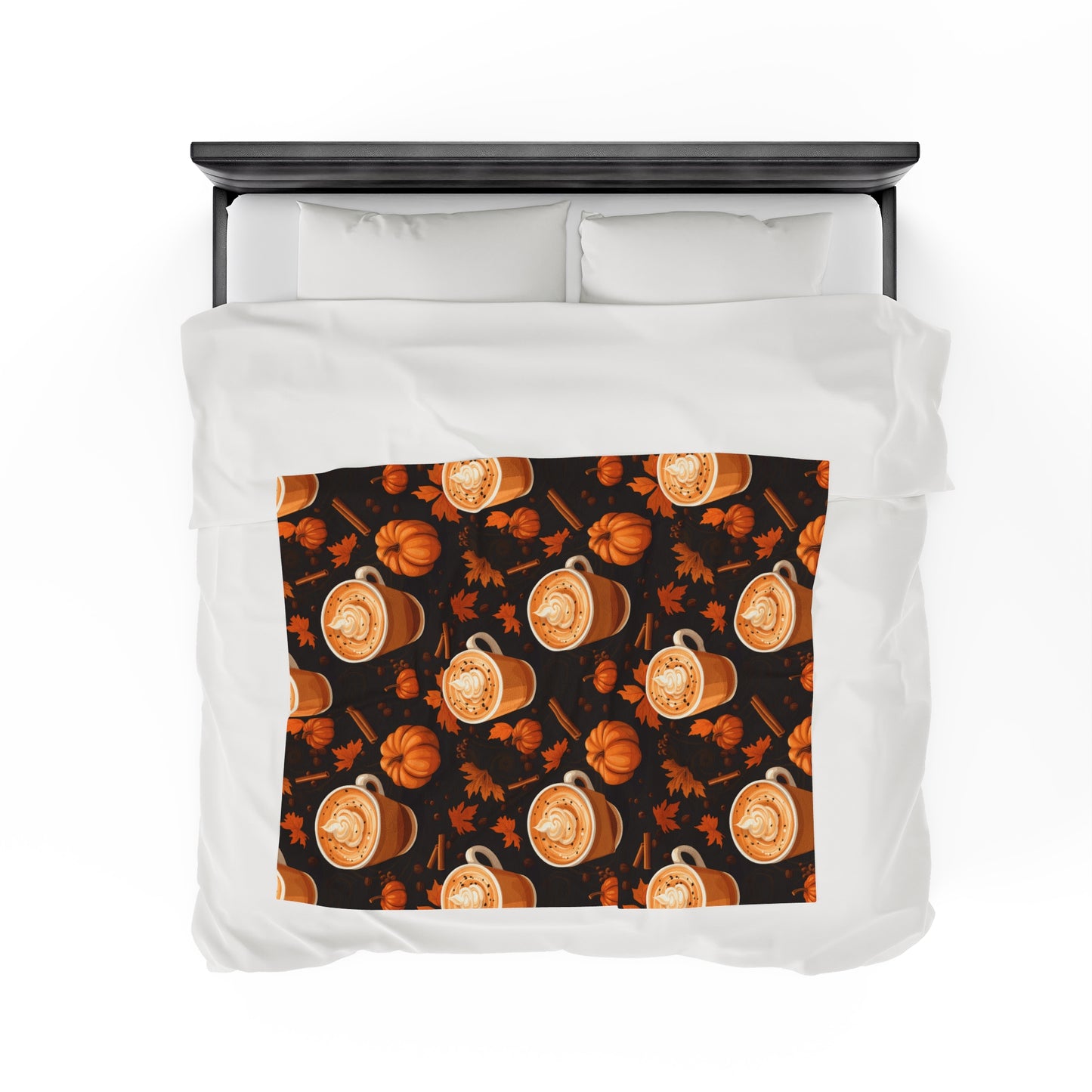 Pumpkin Spice Latte Fall 3 Velveteen Plush Blanket