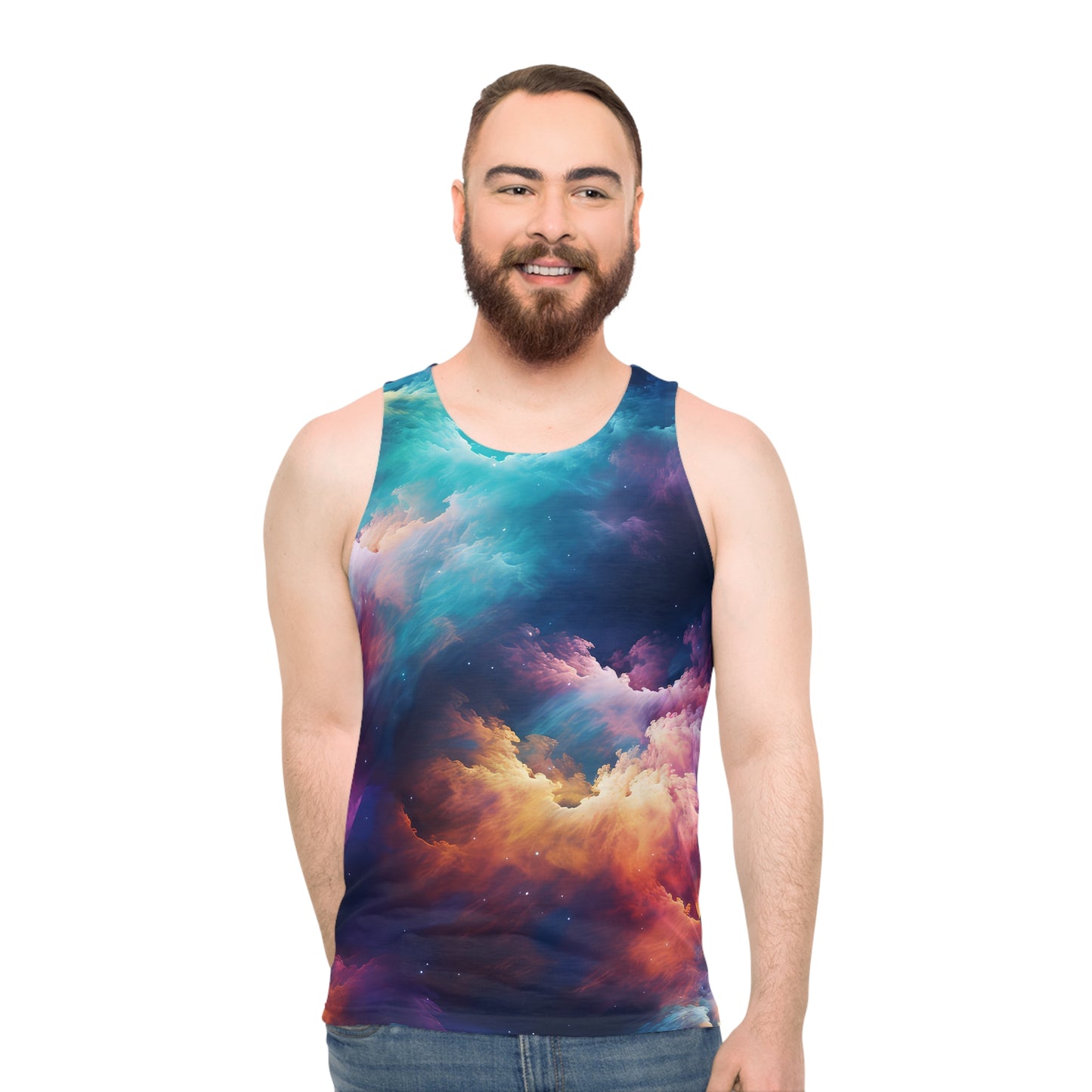 Rainbow Clouds 5 Unisex Tank Top (AOP)