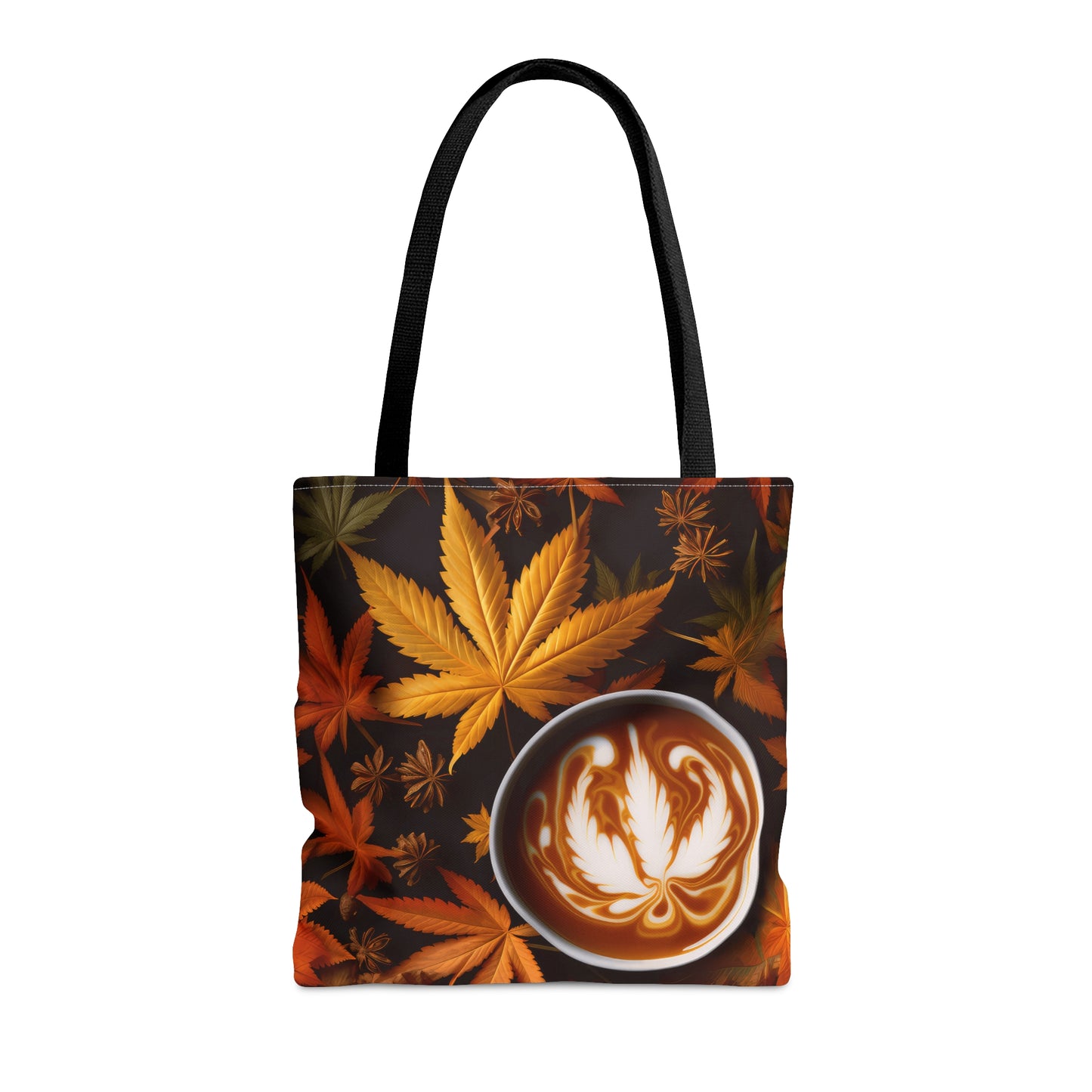 Pot Leaf Fall Colors Coffee 2 Tote Bag (AOP)