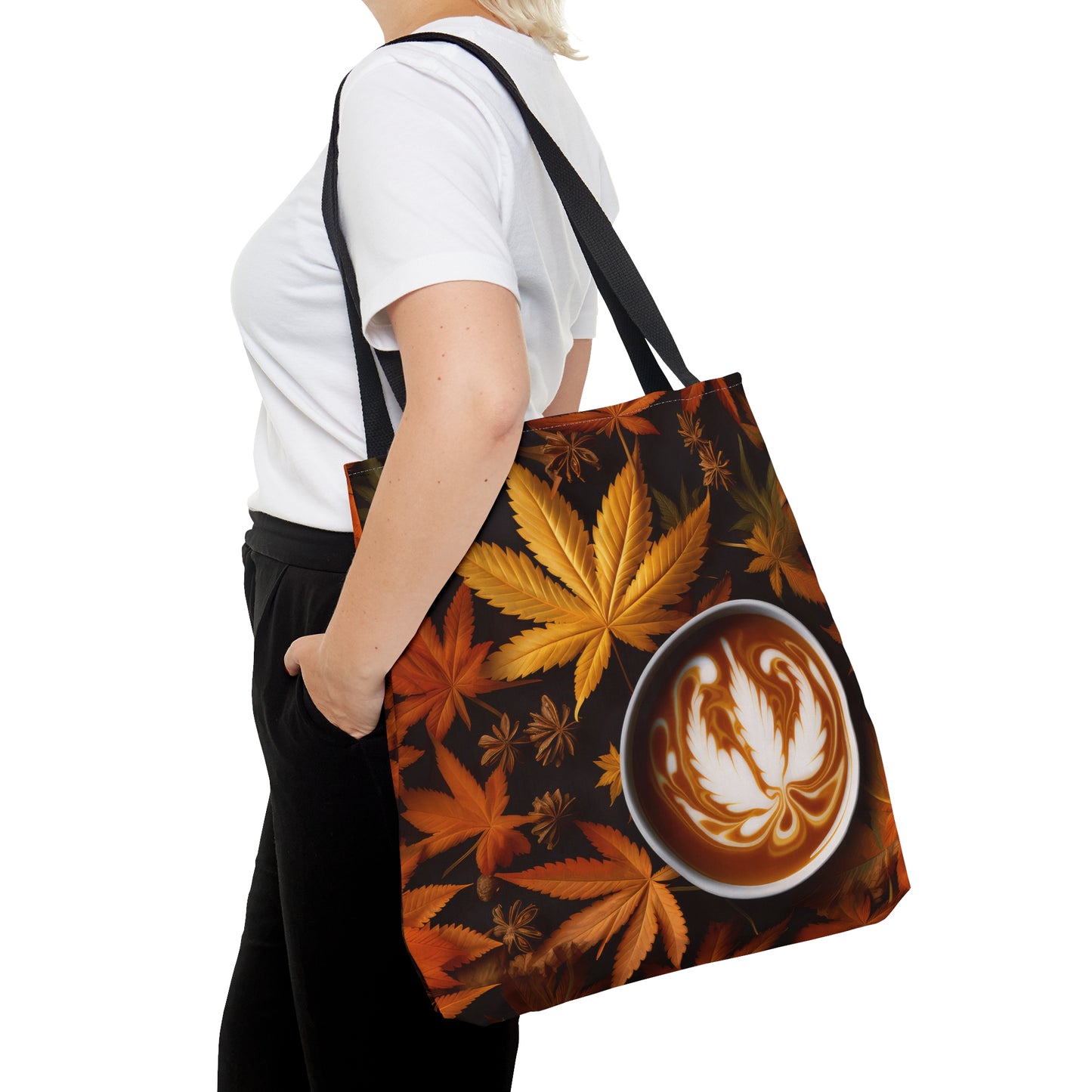 Pot Leaf Fall Colors Coffee 2 Tote Bag (AOP)