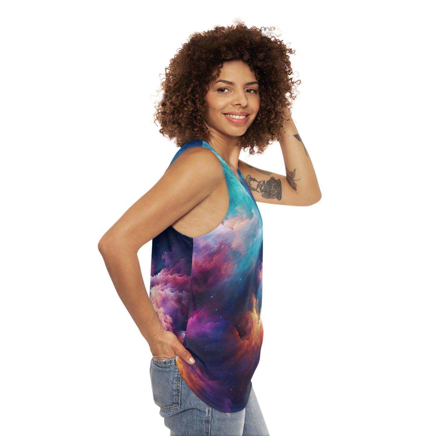 Rainbow Clouds 5 Unisex Tank Top (AOP)