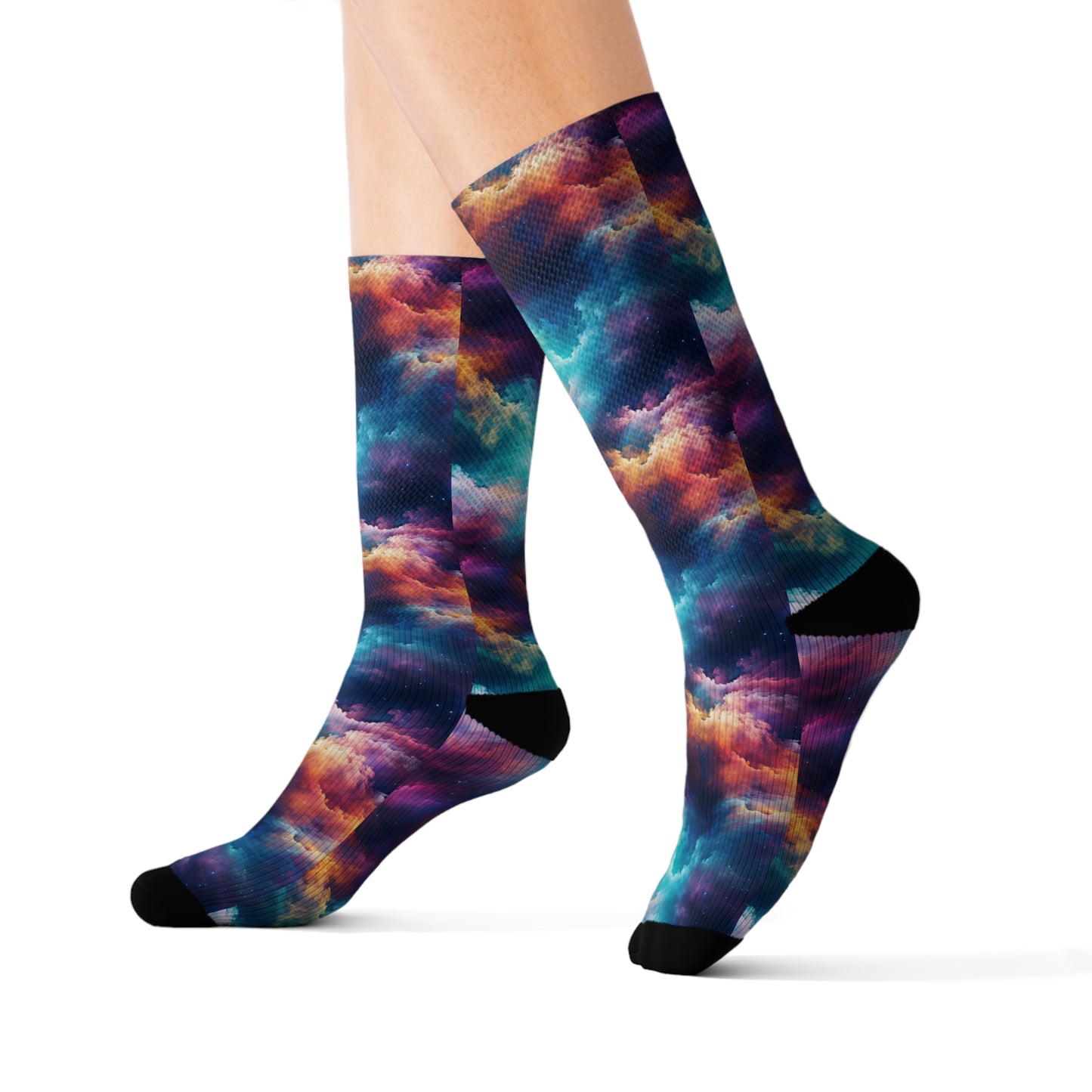 Rainbow Clouds 5 Sublimation Socks