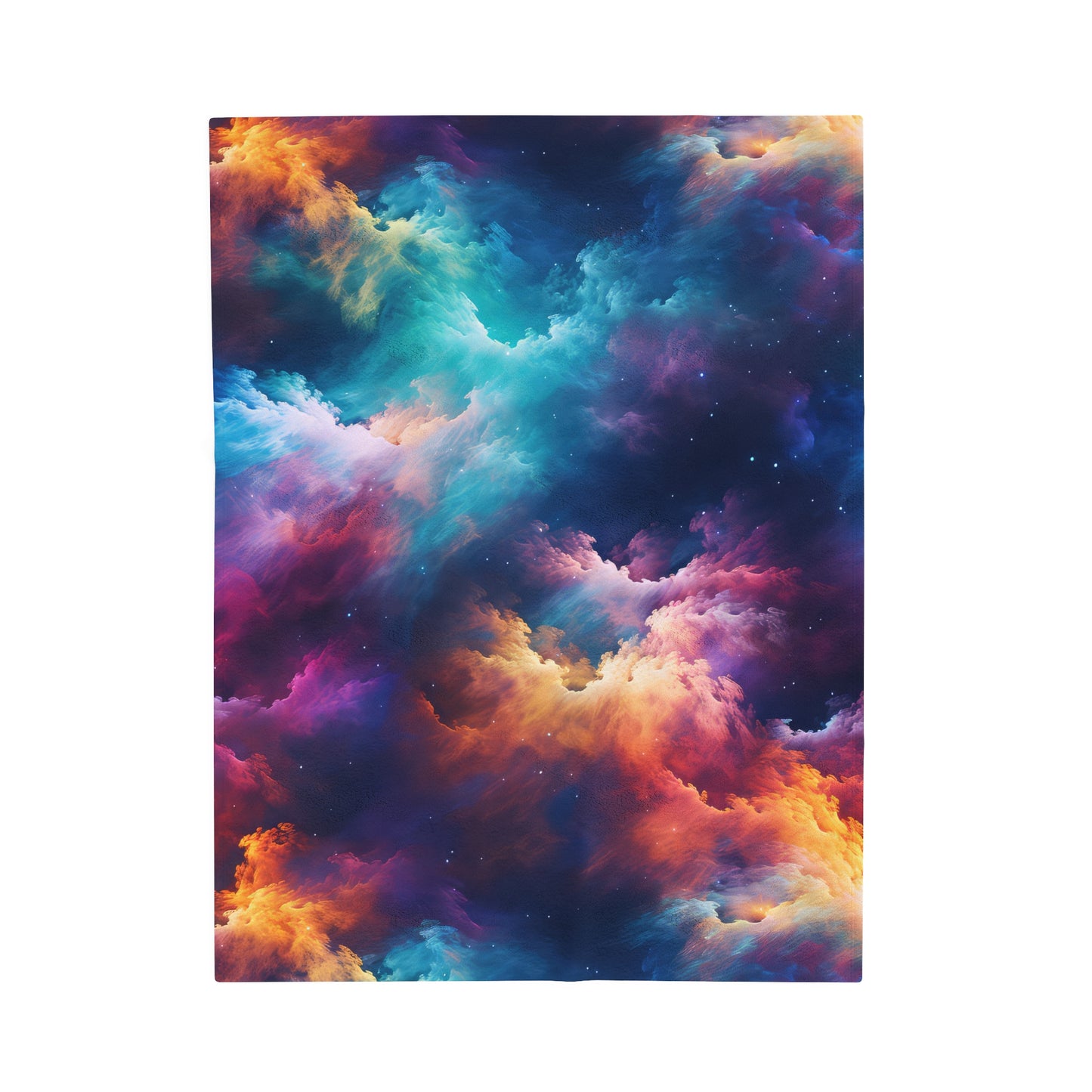 Rainbow Clouds 5 Velveteen Plush Blanket