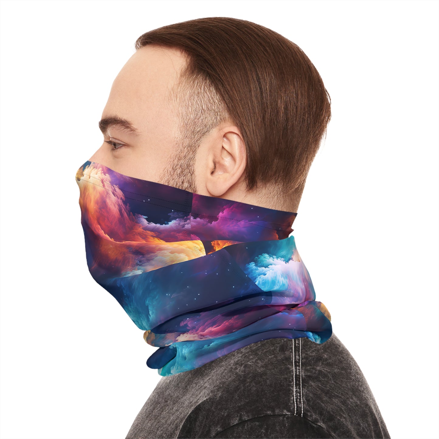 Rainbow Clouds 5 Lightweight Neck Gaiter