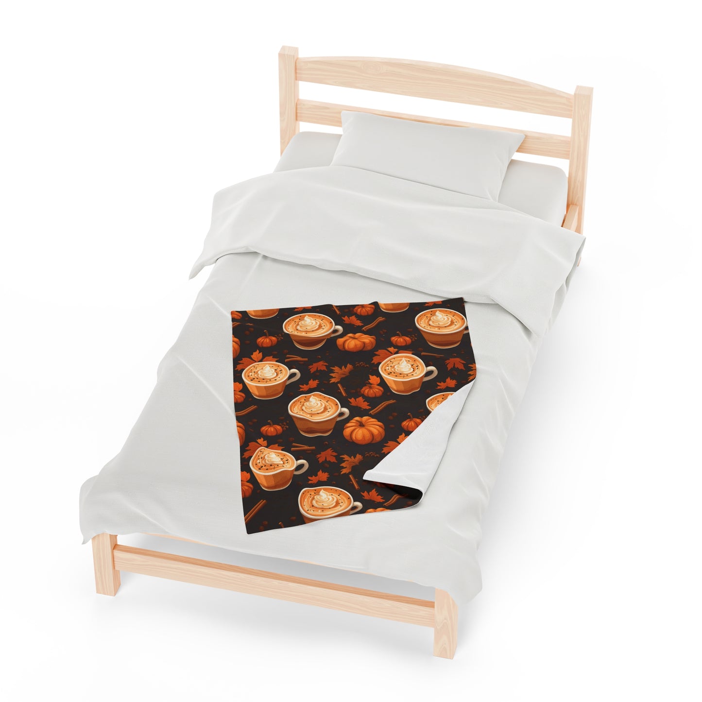 Pumpkin Spice Latte Fall 3 Velveteen Plush Blanket