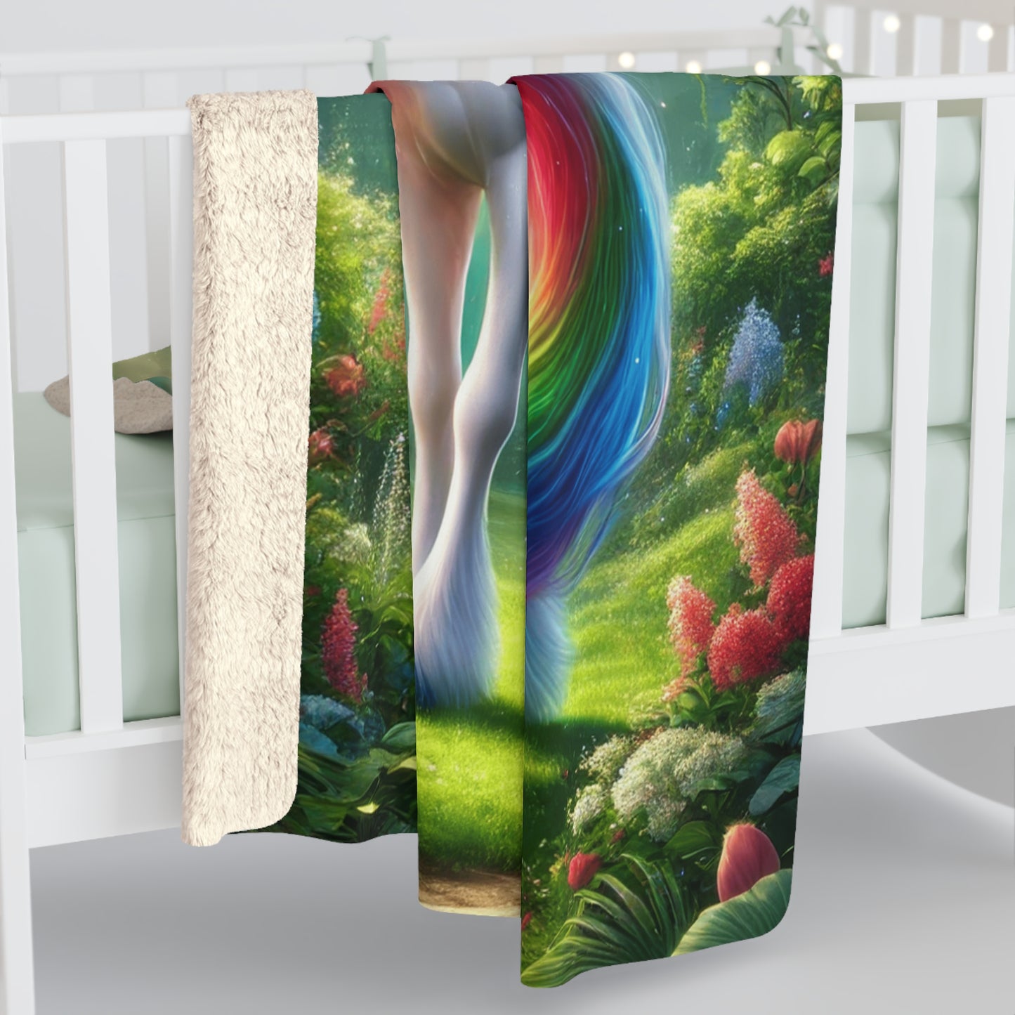 Rainbow Unicorn 1 Sherpa Fleece Blanket