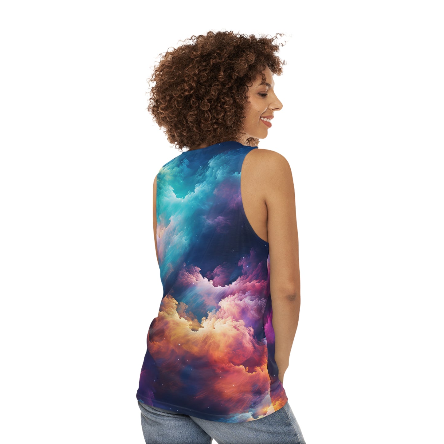 Rainbow Clouds 5 Unisex Tank Top (AOP)