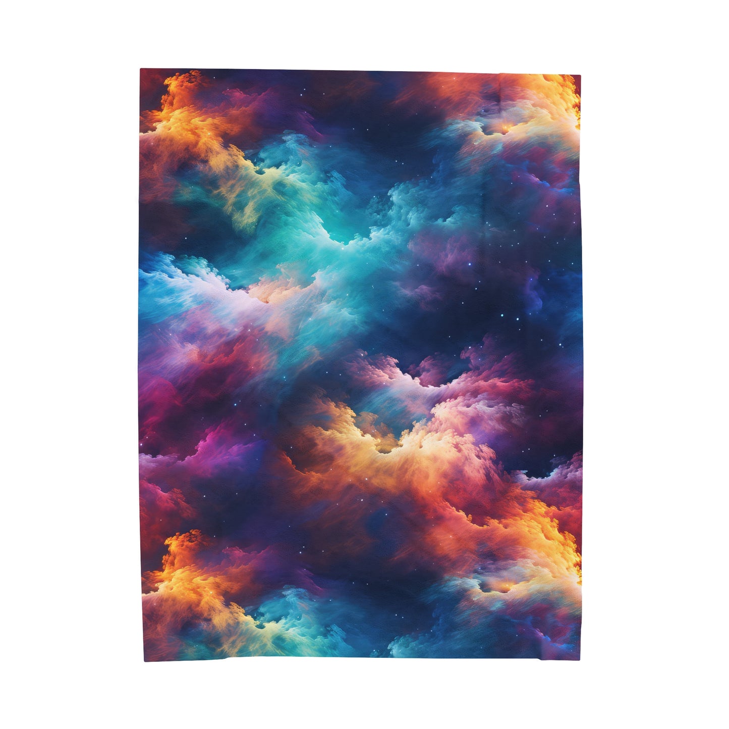 Rainbow Clouds 5 Velveteen Plush Blanket