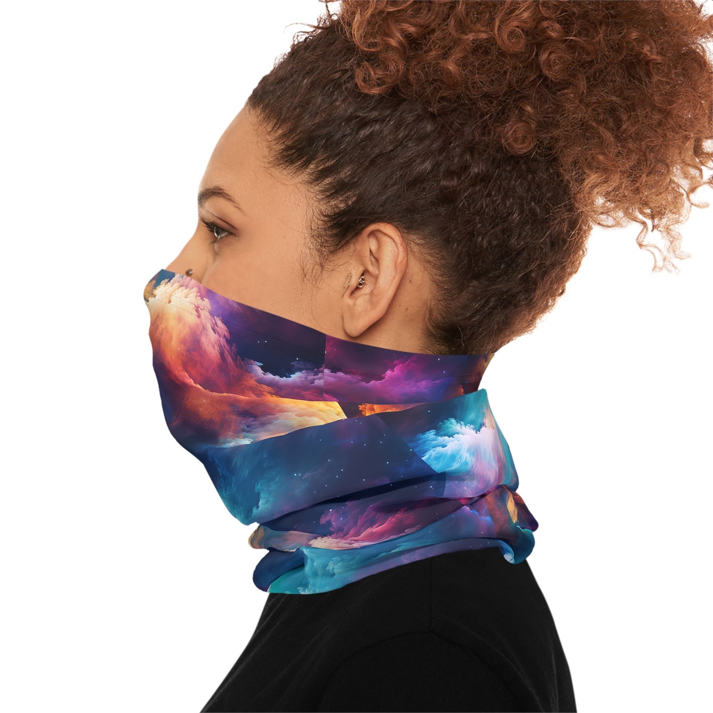 Rainbow Clouds 5 Lightweight Neck Gaiter