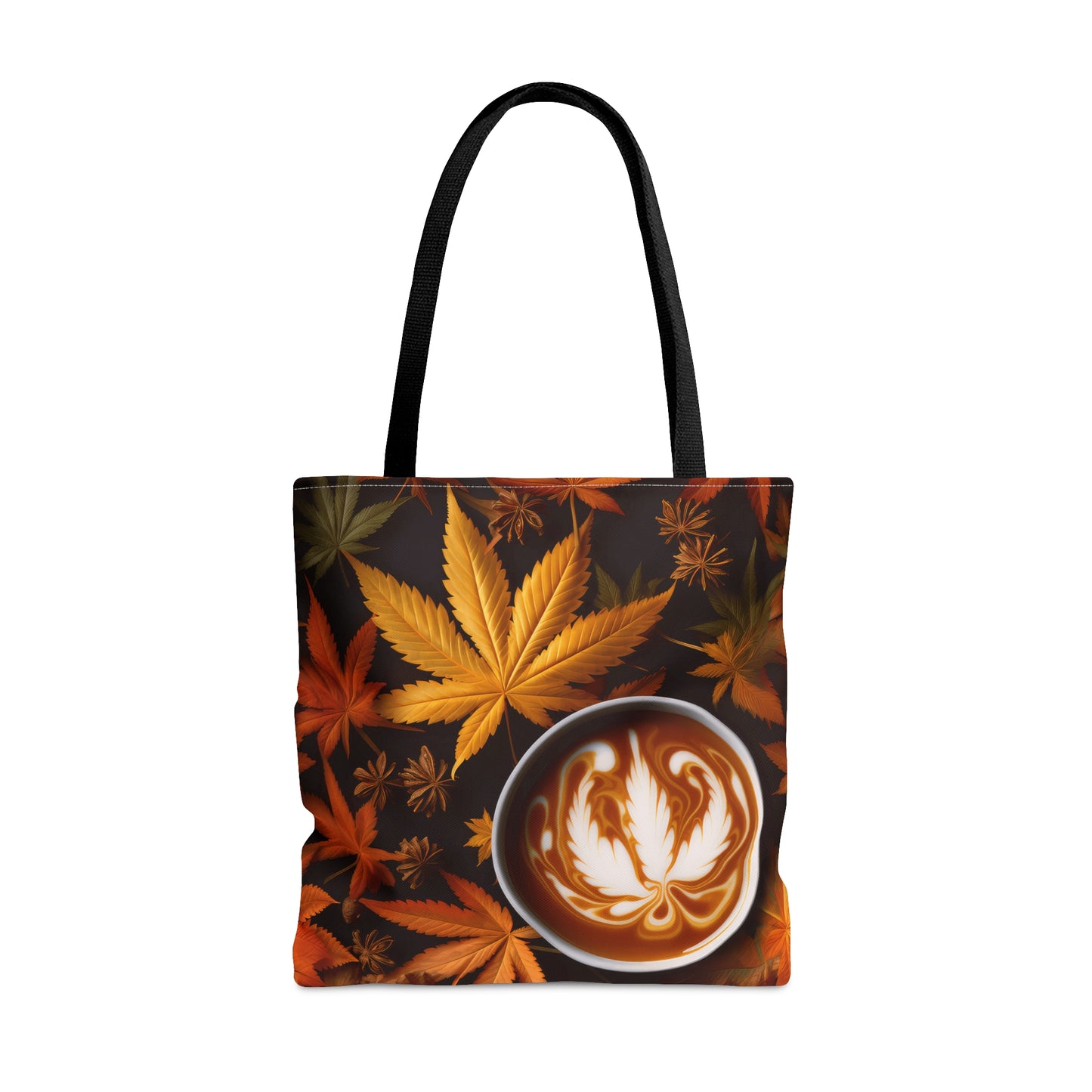 Pot Leaf Fall Colors Coffee 2 Tote Bag (AOP)