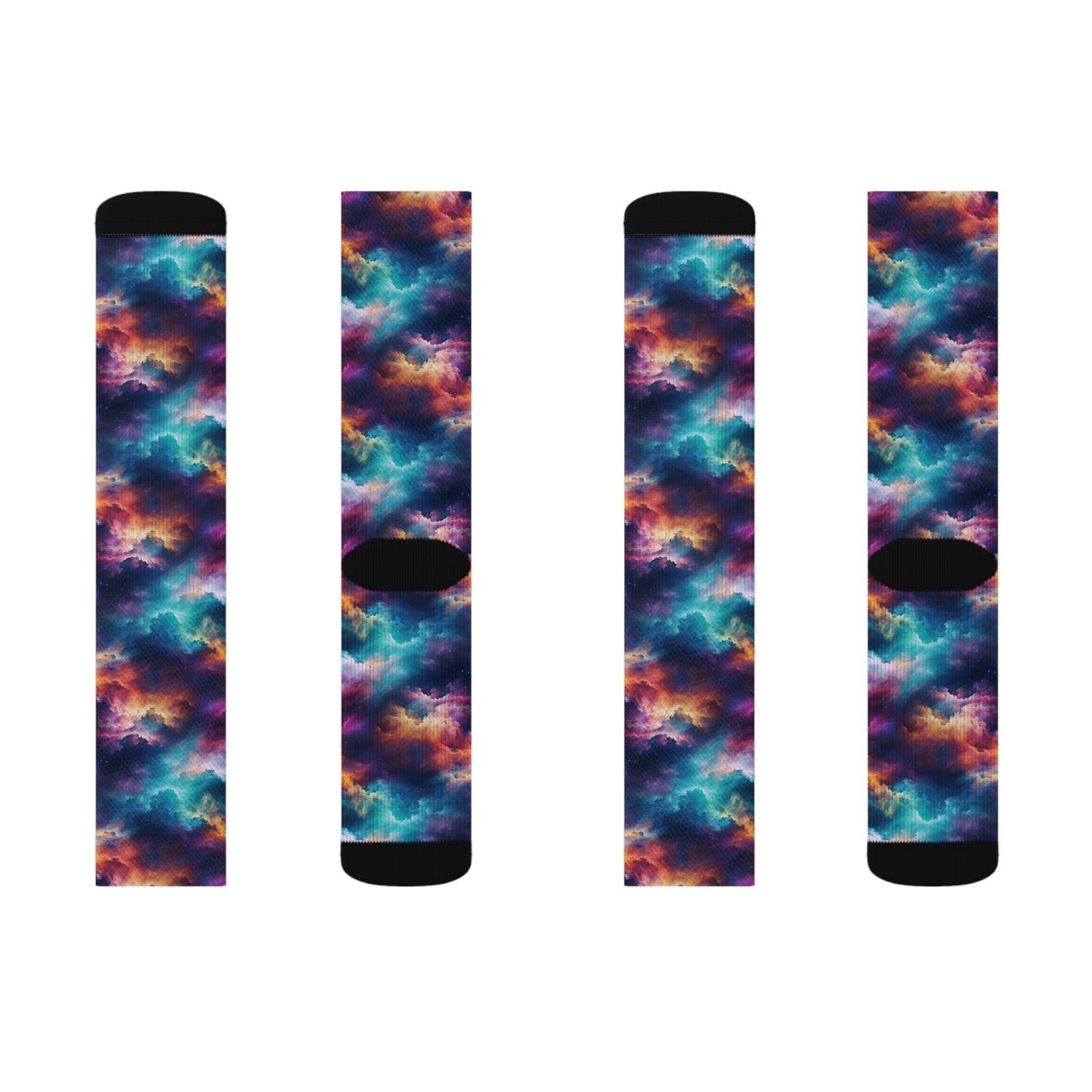 Rainbow Clouds 5 Sublimation Socks