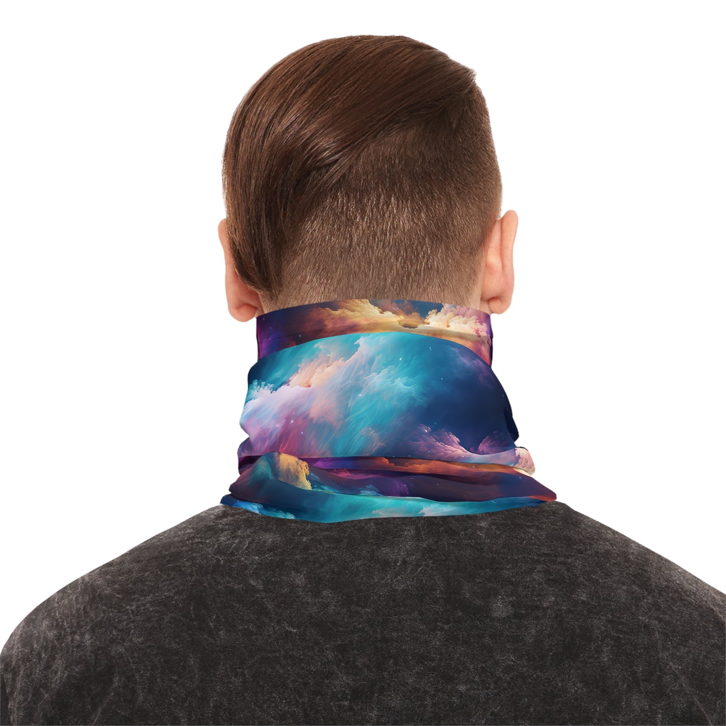 Rainbow Clouds 5 Lightweight Neck Gaiter