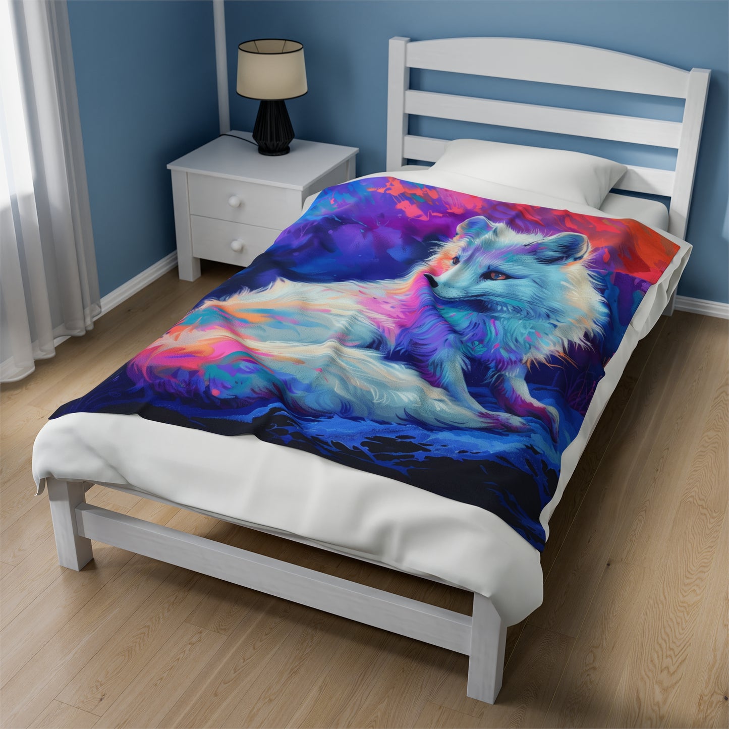 Arctic Fox 2 Velveteen Plush Blanket