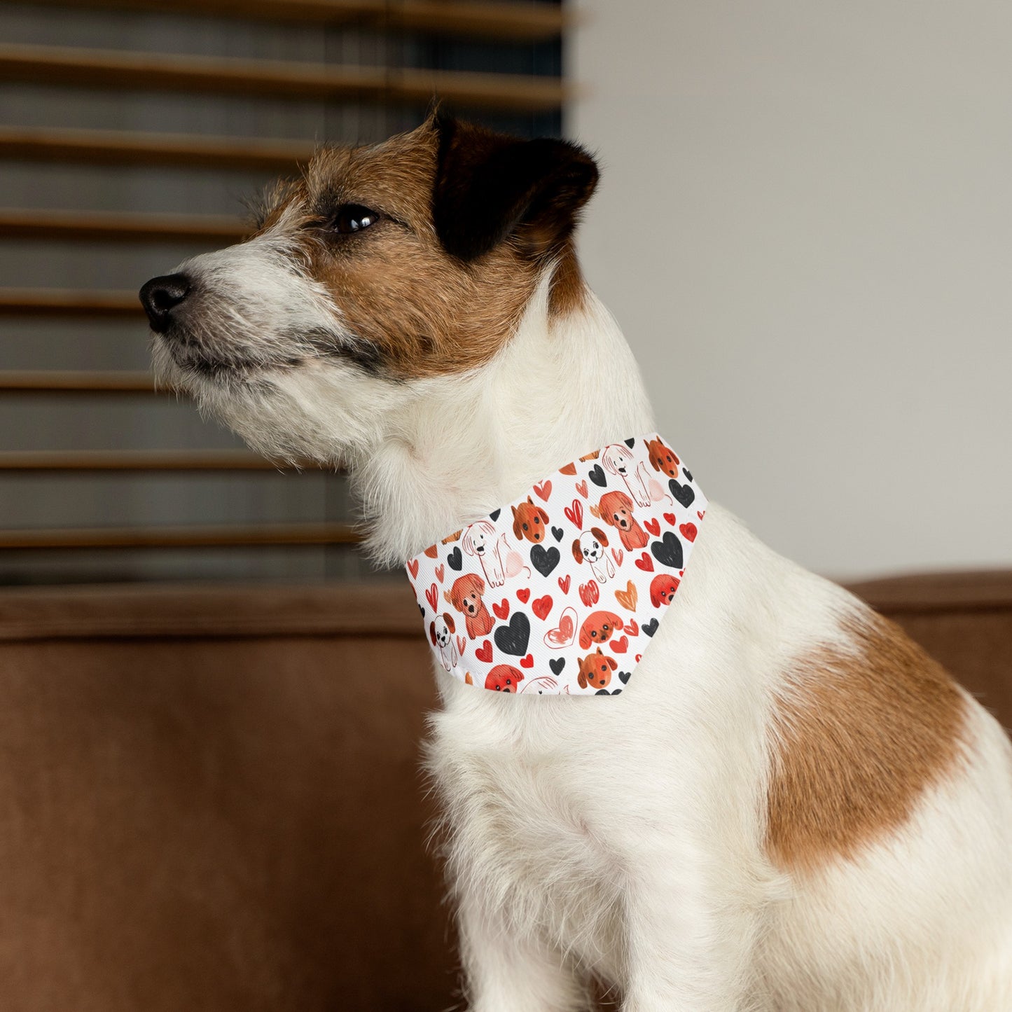 Puppies & Hearts 2 Pet Bandana Collar