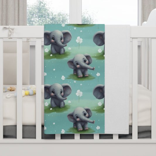 Cute Elephant 1 Soft Fleece Baby Blanket