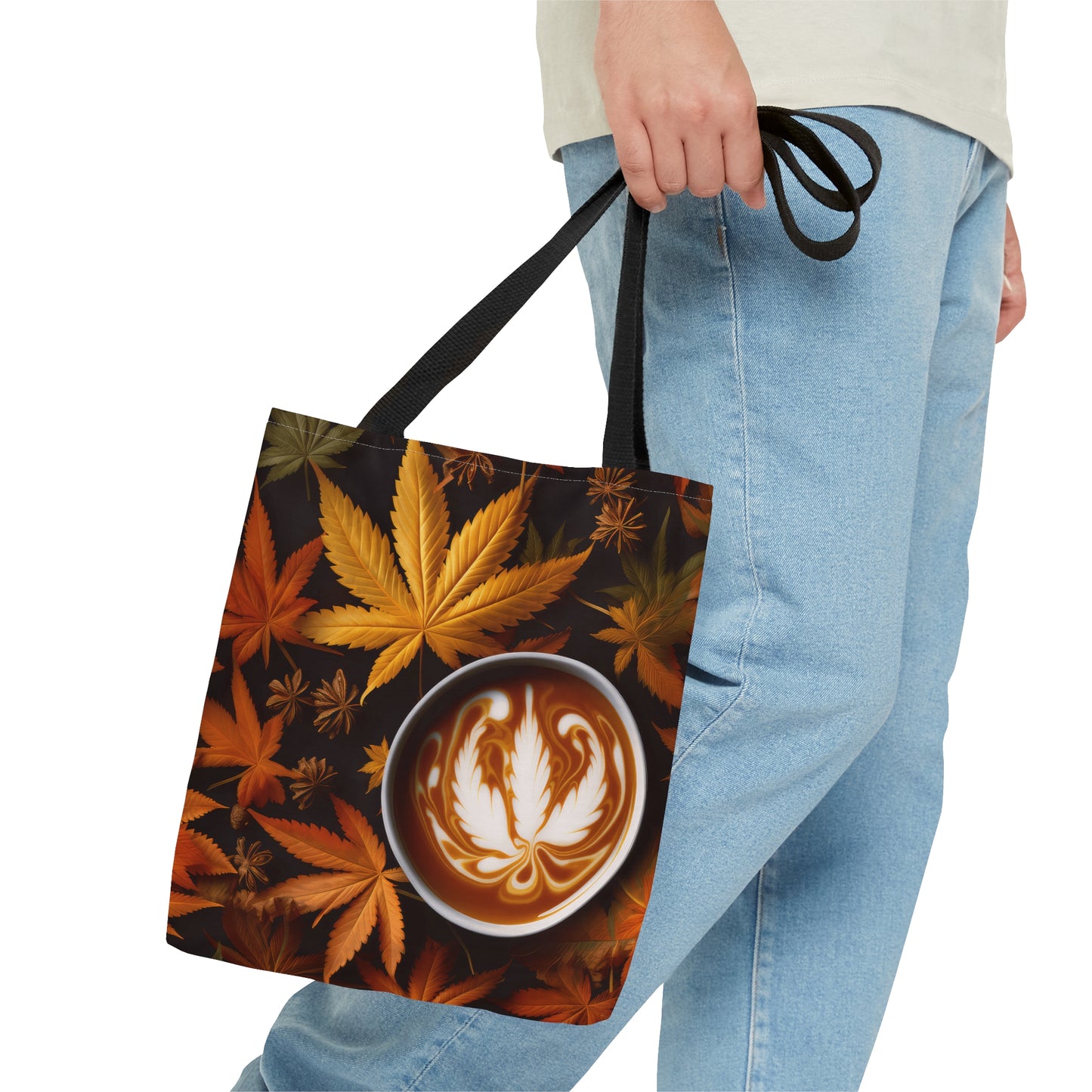 Pot Leaf Fall Colors Coffee 2 Tote Bag (AOP)