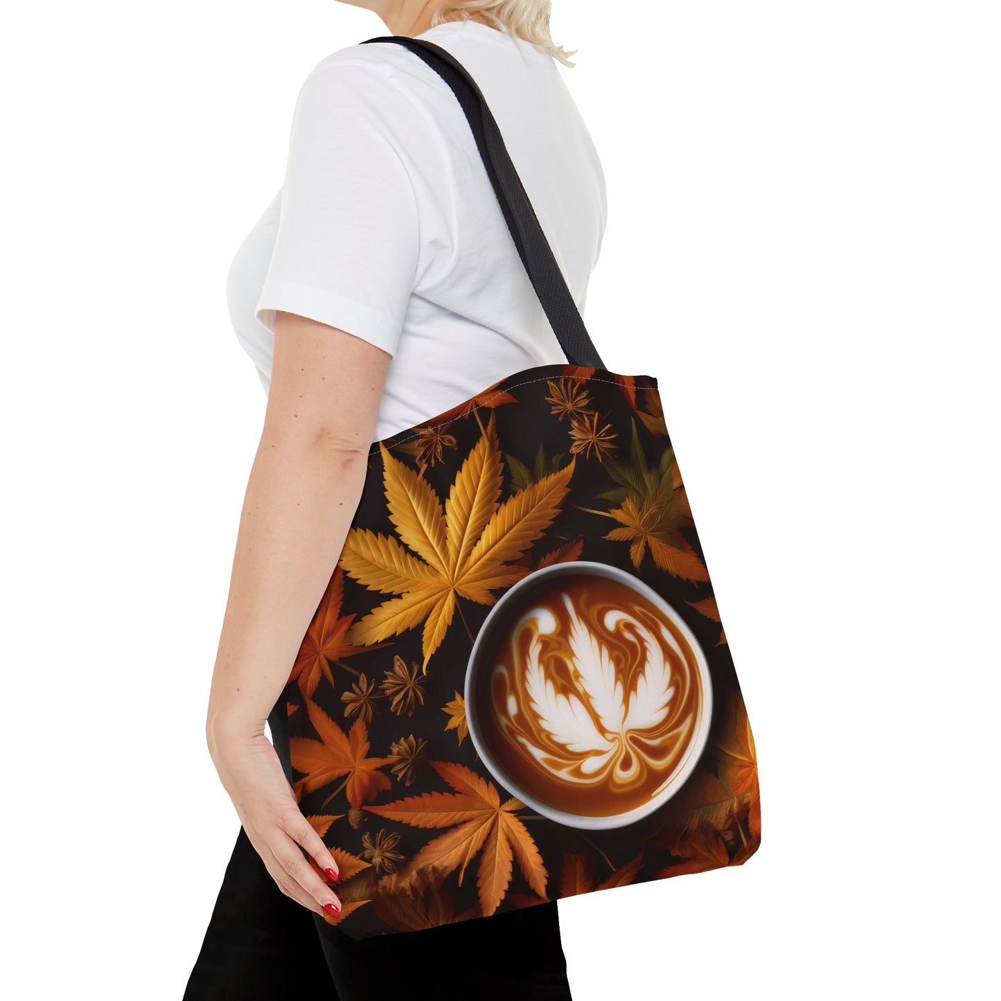 Pot Leaf Fall Colors Coffee 2 Tote Bag (AOP)