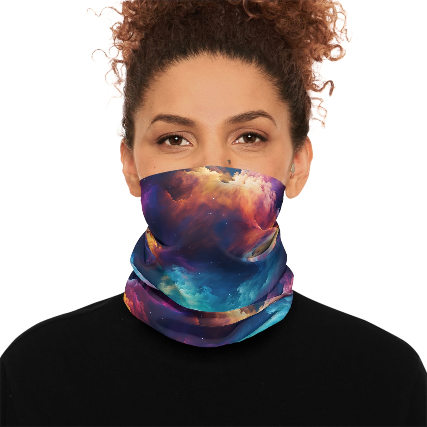 Rainbow Clouds 5 Lightweight Neck Gaiter