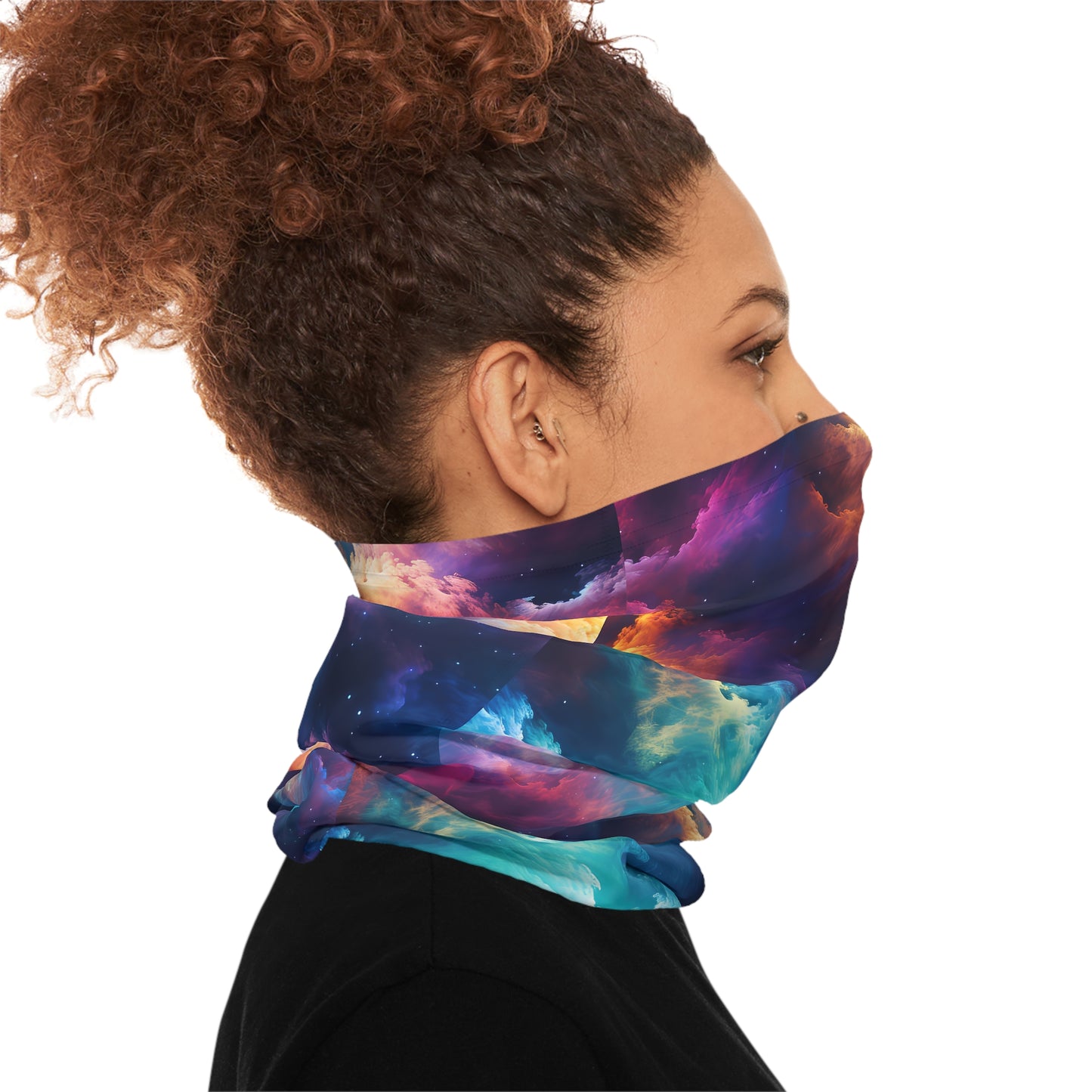 Rainbow Clouds 5 Lightweight Neck Gaiter