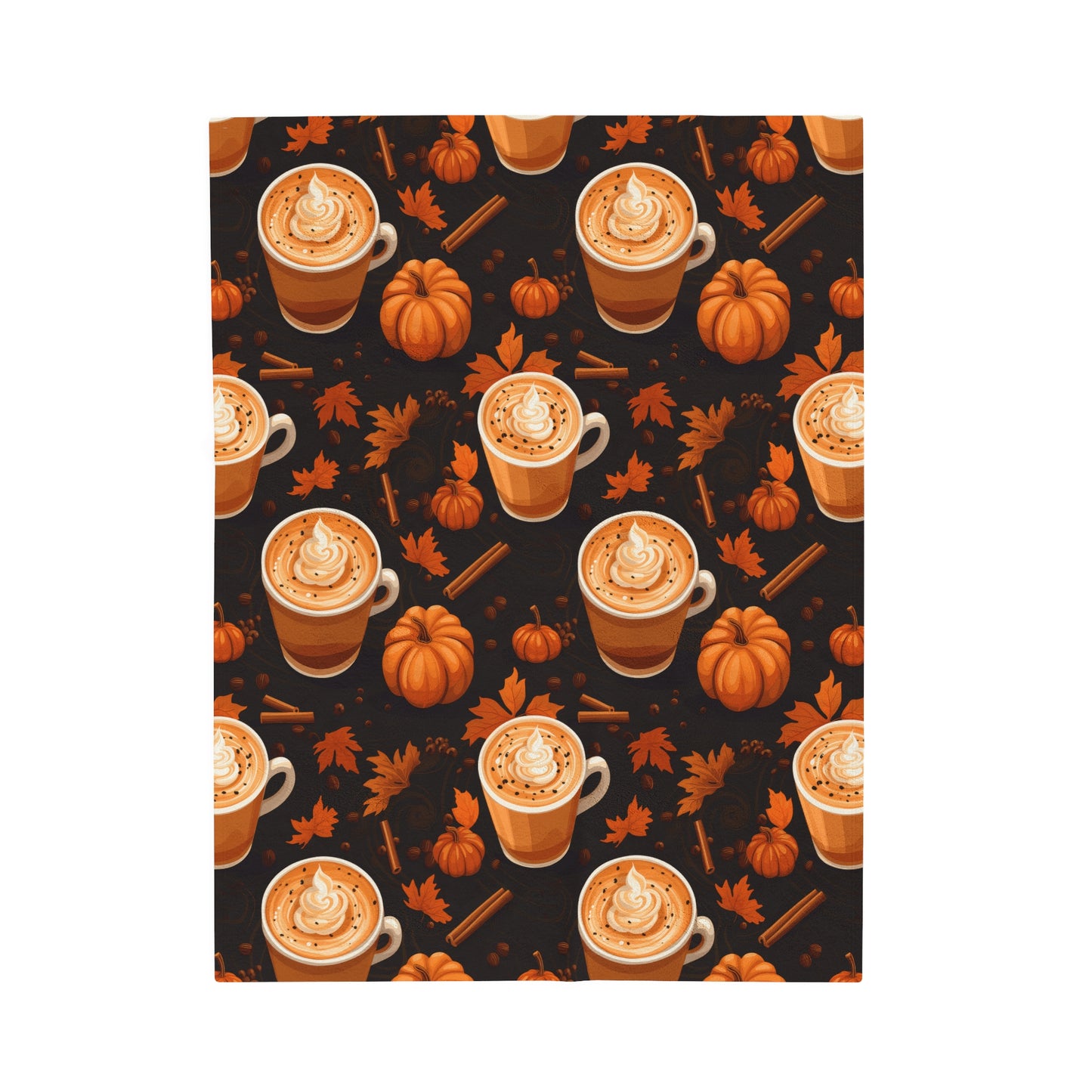 Pumpkin Spice Latte Fall 3 Velveteen Plush Blanket