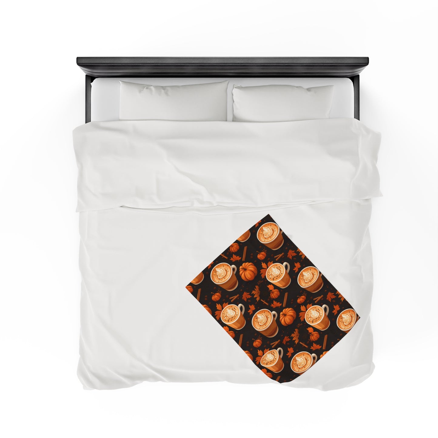 Pumpkin Spice Latte Fall 3 Velveteen Plush Blanket