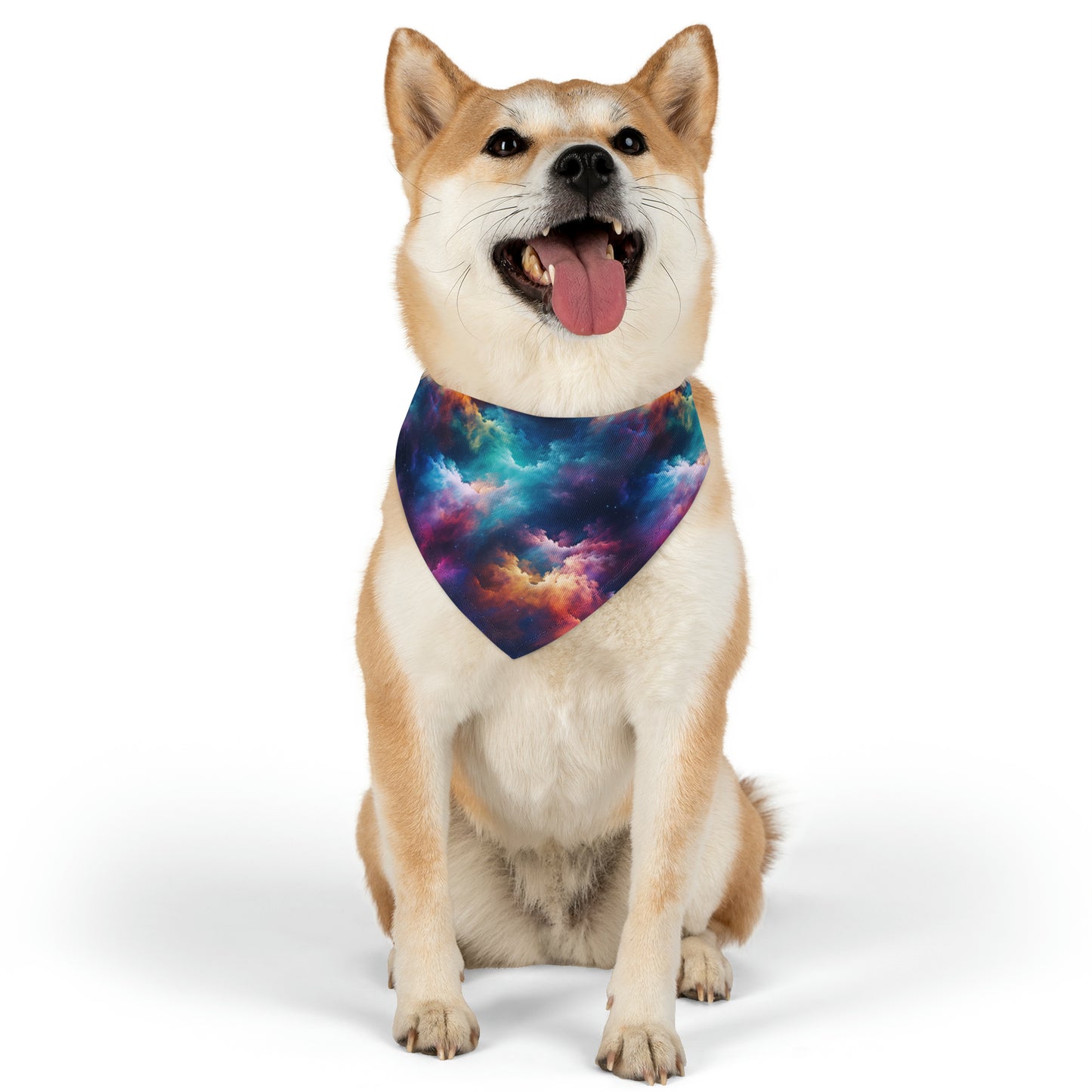 Rainbow Clouds 5 Pet Bandana Collar