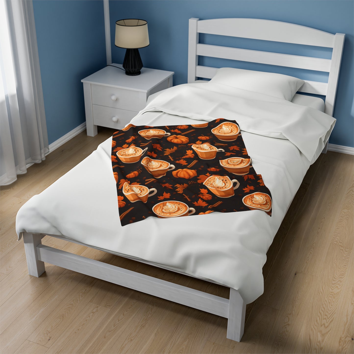 Pumpkin Spice Latte Fall 3 Velveteen Plush Blanket