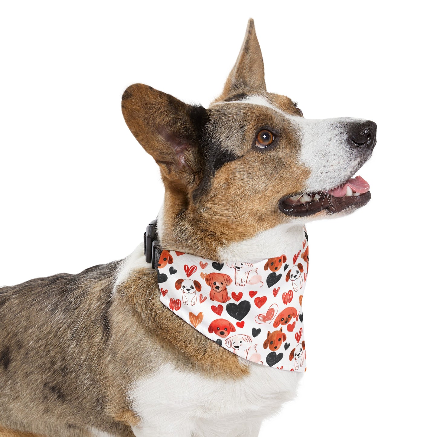 Puppies & Hearts 2 Pet Bandana Collar